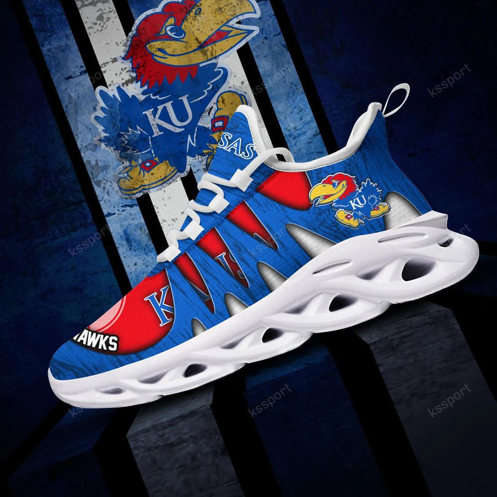 Kansas Jayhawks Max Soul Shoes, Running Sneakers - Famjoys Kansas Jayhawks Max Soul Shoes, Running Sneakers - Famjoys