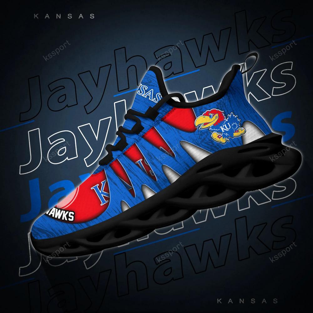Kansas Jayhawks Max Soul Shoes, Running Sneakers - Famjoys Kansas Jayhawks Max Soul Shoes, Running Sneakers - Famjoys