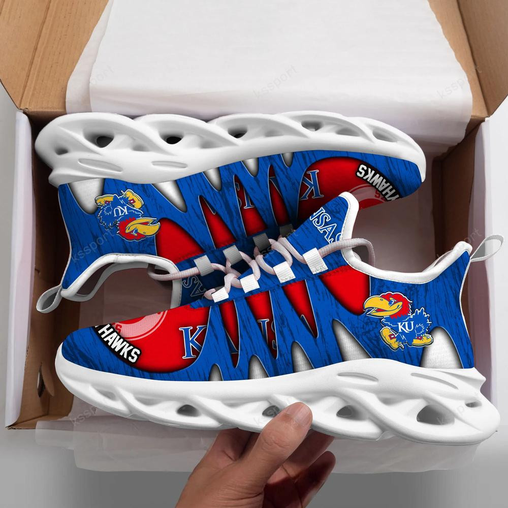 Kansas Jayhawks Max Soul Shoes, Running Sneakers - Famjoys Kansas Jayhawks Max Soul Shoes, Running Sneakers - Famjoys