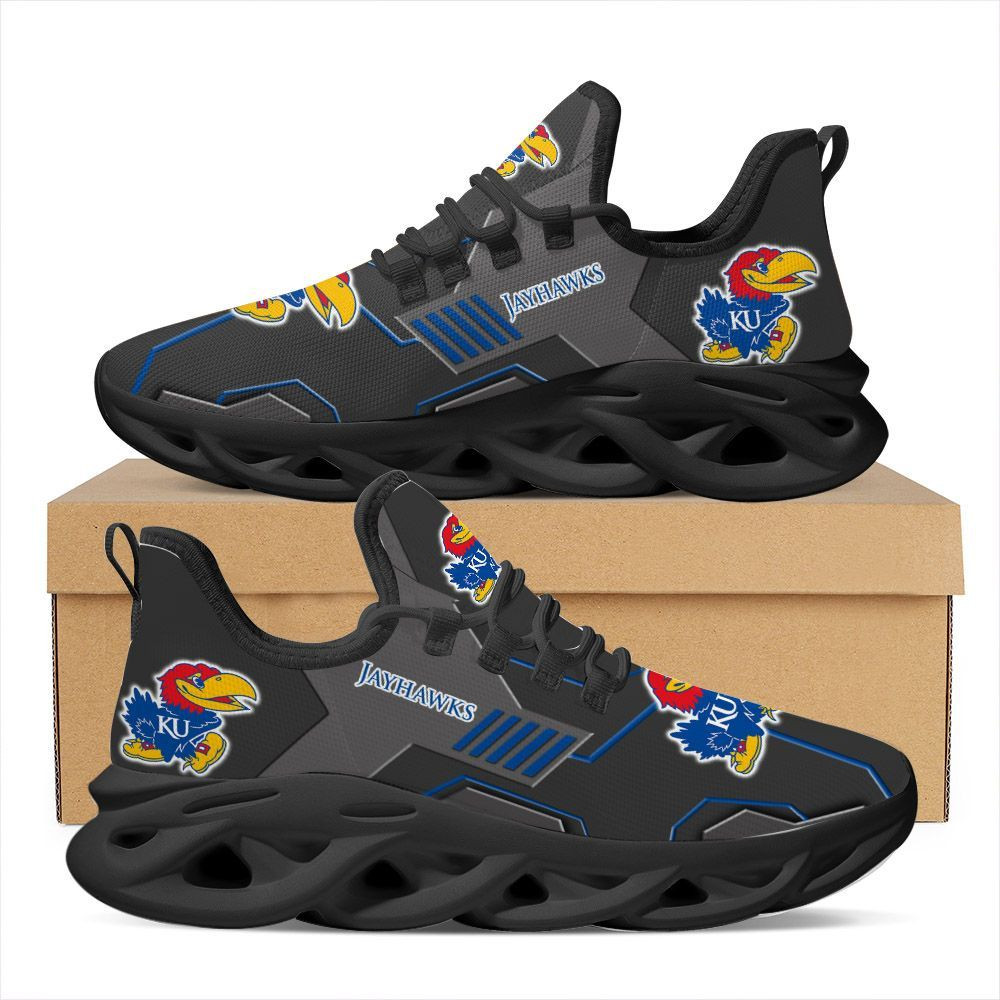 Kansas Jayhawks Max Soul Sneakers Shoes - Famjoys Kansas Jayhawks Max Soul Sneakers Shoes - Famjoys