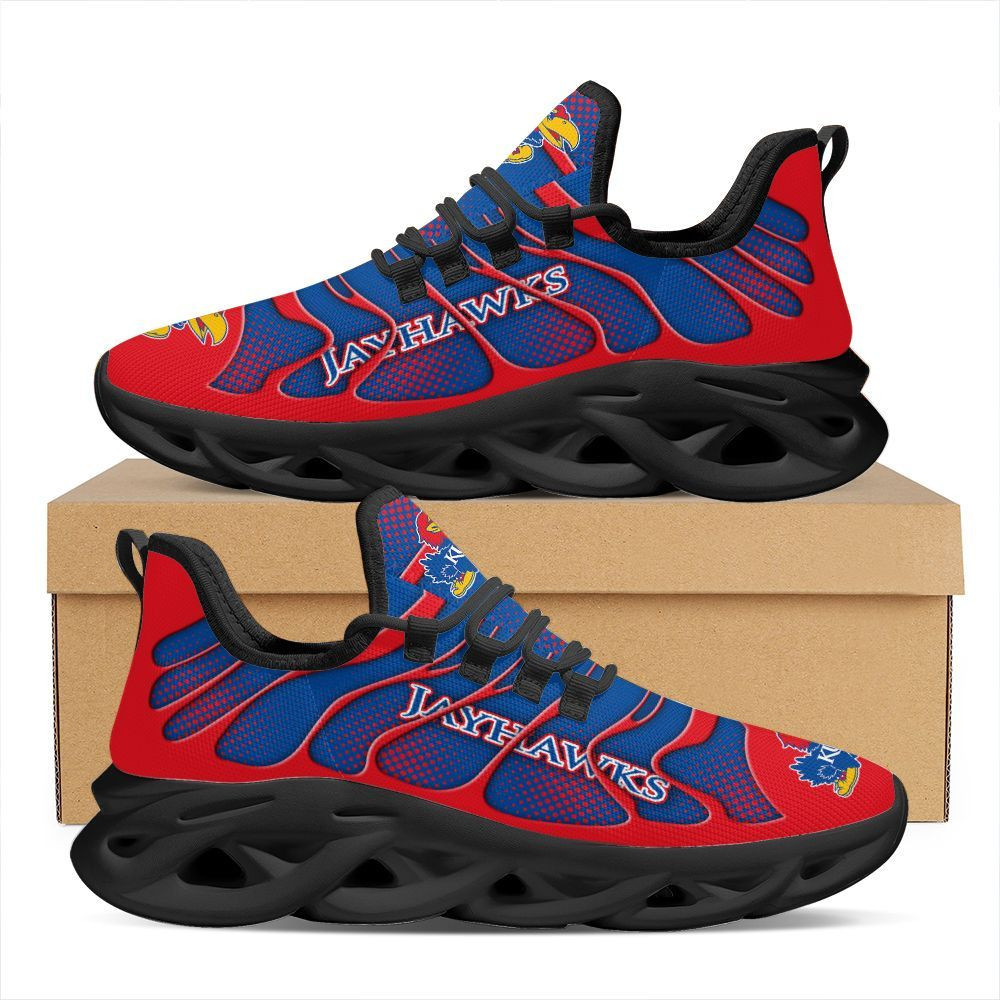 Kansas Jayhawks Max Soul Sneakers Shoes - Famjoys Kansas Jayhawks Max Soul Sneakers Shoes - Famjoys