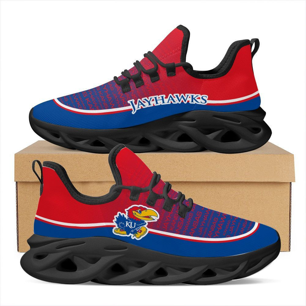 Kansas Jayhawks Max Soul Sneakers Shoes - Famjoys Kansas Jayhawks Max Soul Sneakers Shoes - Famjoys