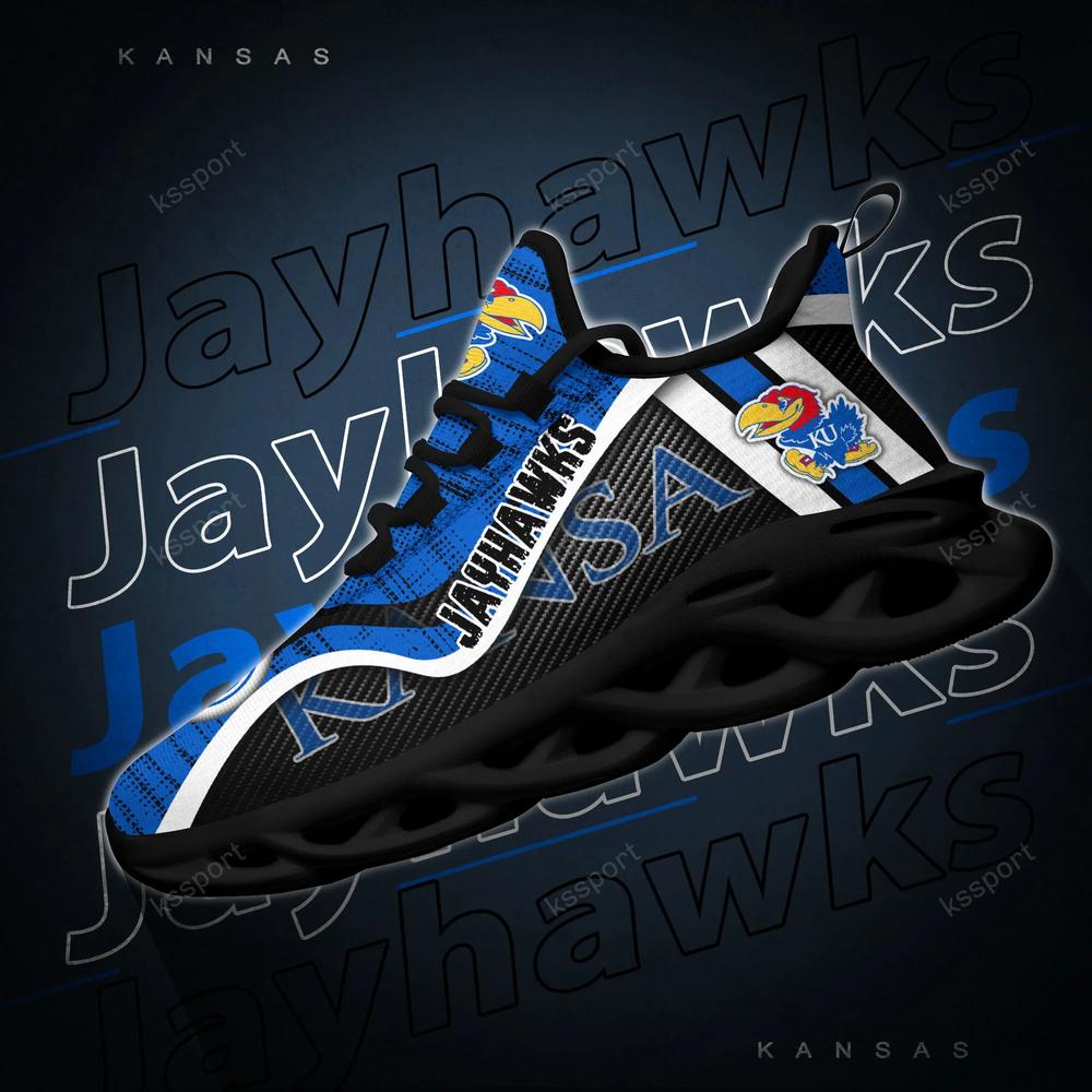 Kansas Jayhawks Personalized Max Soul Shoes 2022 - Famjoys Kansas Jayhawks Personalized Max Soul Shoes 2022 - Famjoys
