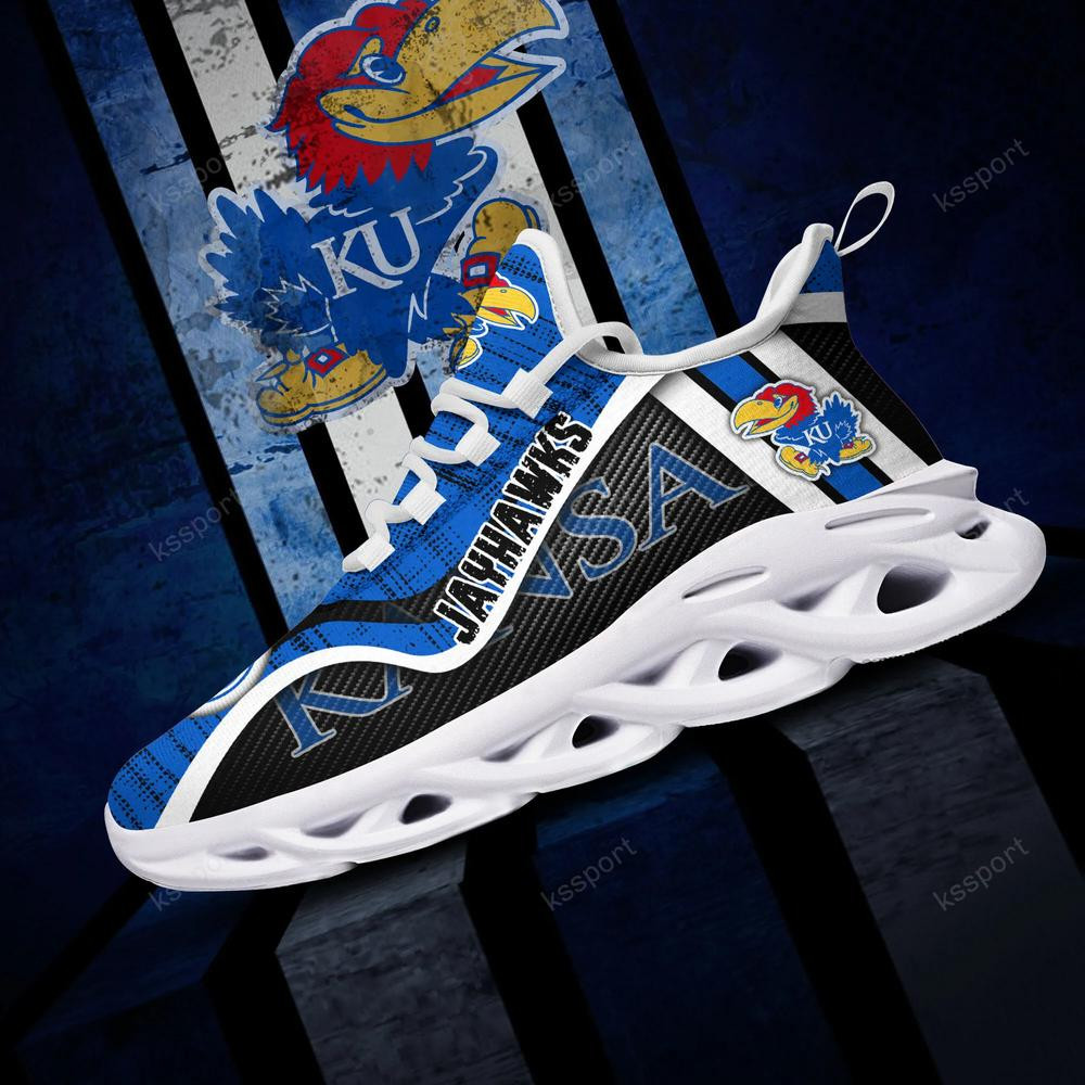 Kansas Jayhawks Personalized Max Soul Shoes 2022 - Famjoys Kansas Jayhawks Personalized Max Soul Shoes 2022 - Famjoys