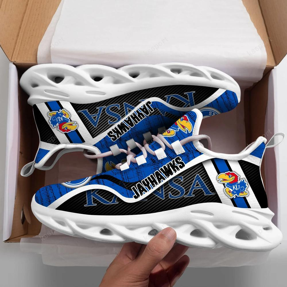 Kansas Jayhawks Personalized Max Soul Shoes 2022 - Famjoys Kansas Jayhawks Personalized Max Soul Shoes 2022 - Famjoys