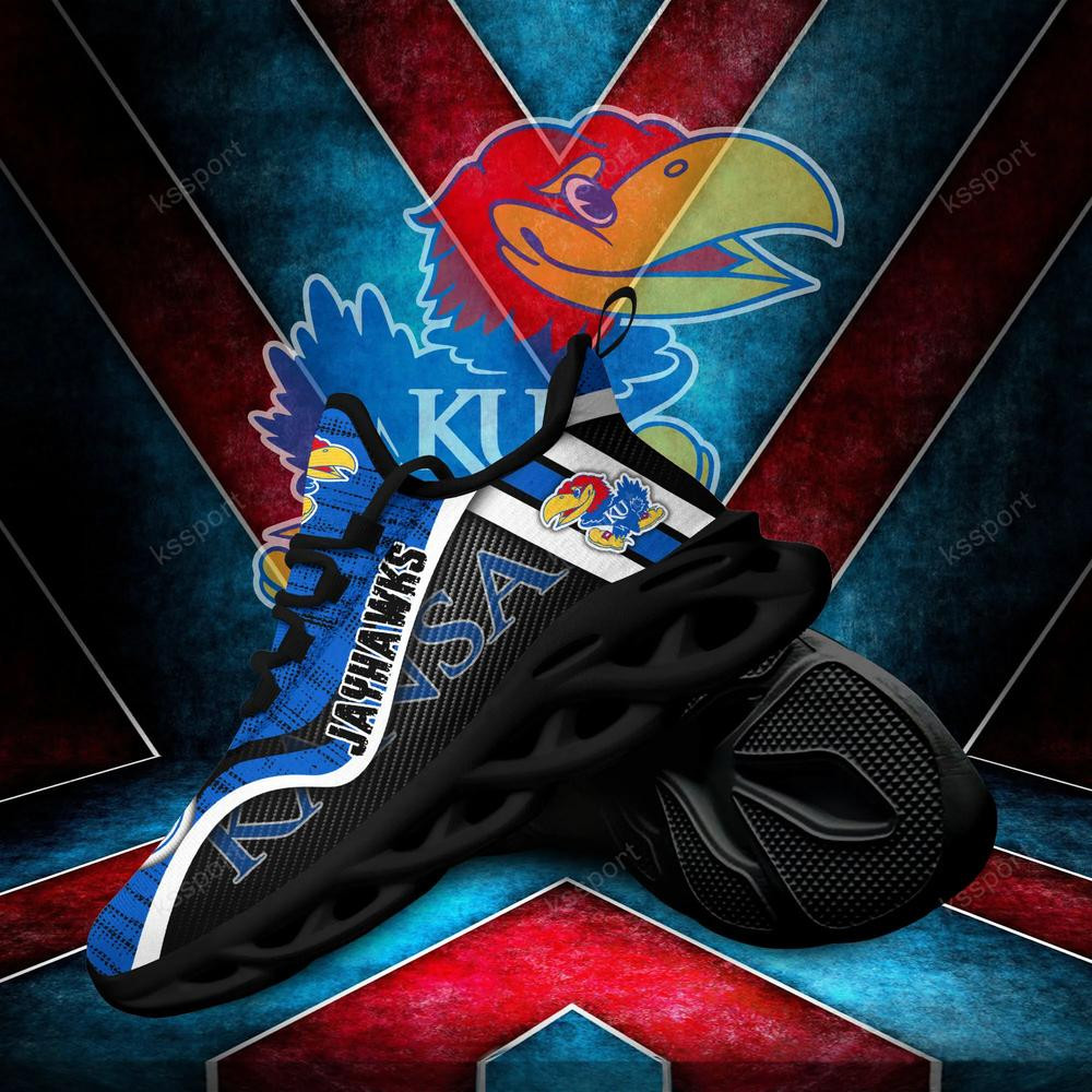 Kansas Jayhawks Personalized Max Soul Shoes 2022 - Famjoys Kansas Jayhawks Personalized Max Soul Shoes 2022 - Famjoys
