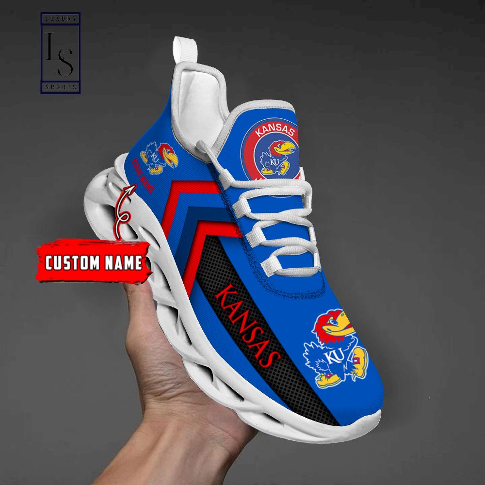 Kansas Jayhawks Personalized Max Soul Shoes - Famjoys Kansas Jayhawks Personalized Max Soul Shoes - Famjoys