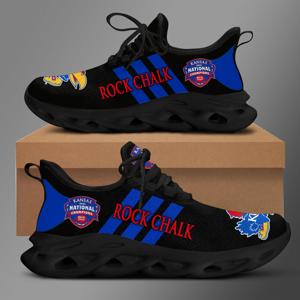 Kansas Jayhawks Running Shoes Ver 3 - Famjoys Kansas Jayhawks Running Shoes Ver 3 - Famjoys