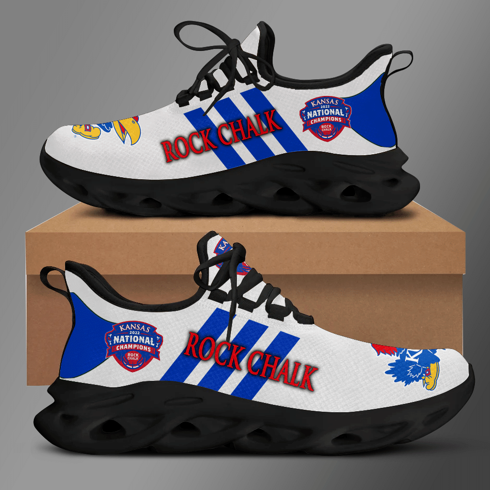 Kansas Jayhawks Running Shoes Ver 7 - Famjoys Kansas Jayhawks Running Shoes Ver 7 - Famjoys