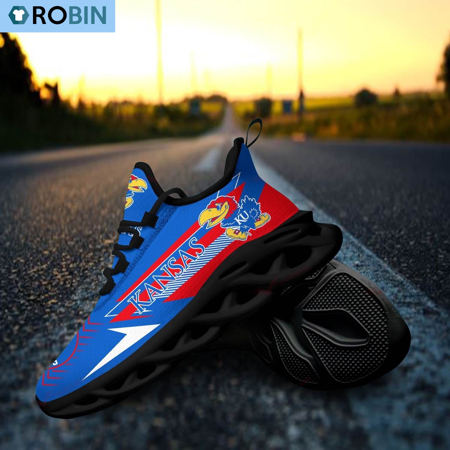 Kansas Jayhawks Sneakers - Famjoys Kansas Jayhawks Sneakers - Famjoys