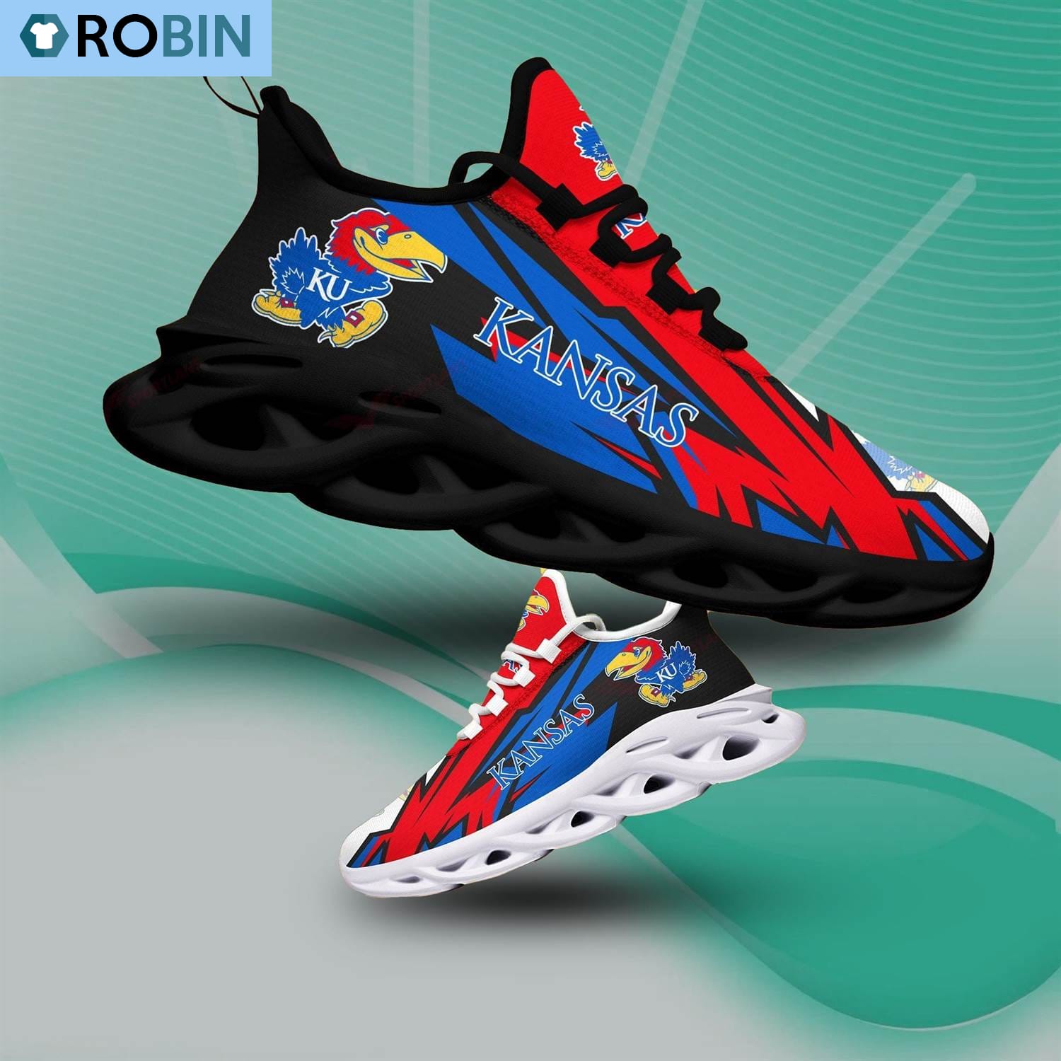 Kansas Jayhawks Sneakers - Famjoys Kansas Jayhawks Sneakers - Famjoys