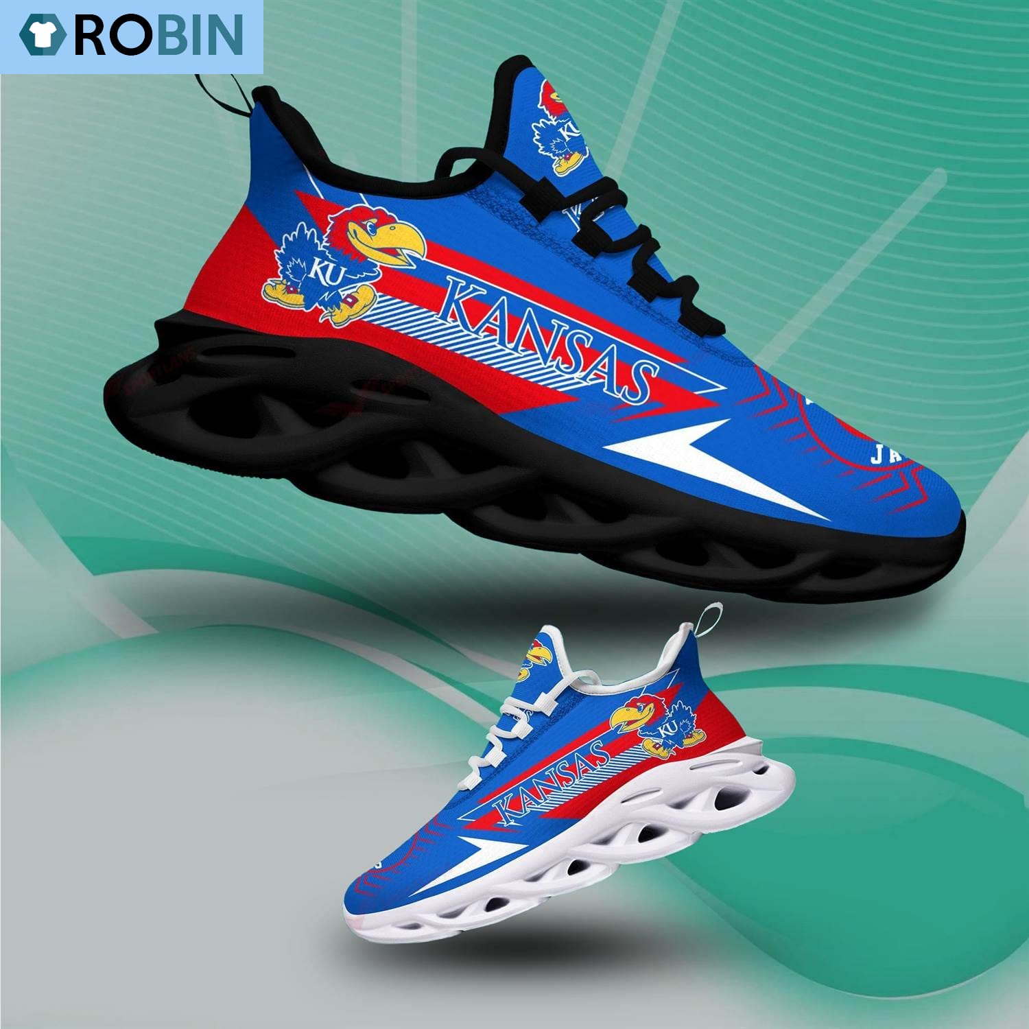 Kansas Jayhawks Sneakers - Famjoys Kansas Jayhawks Sneakers - Famjoys