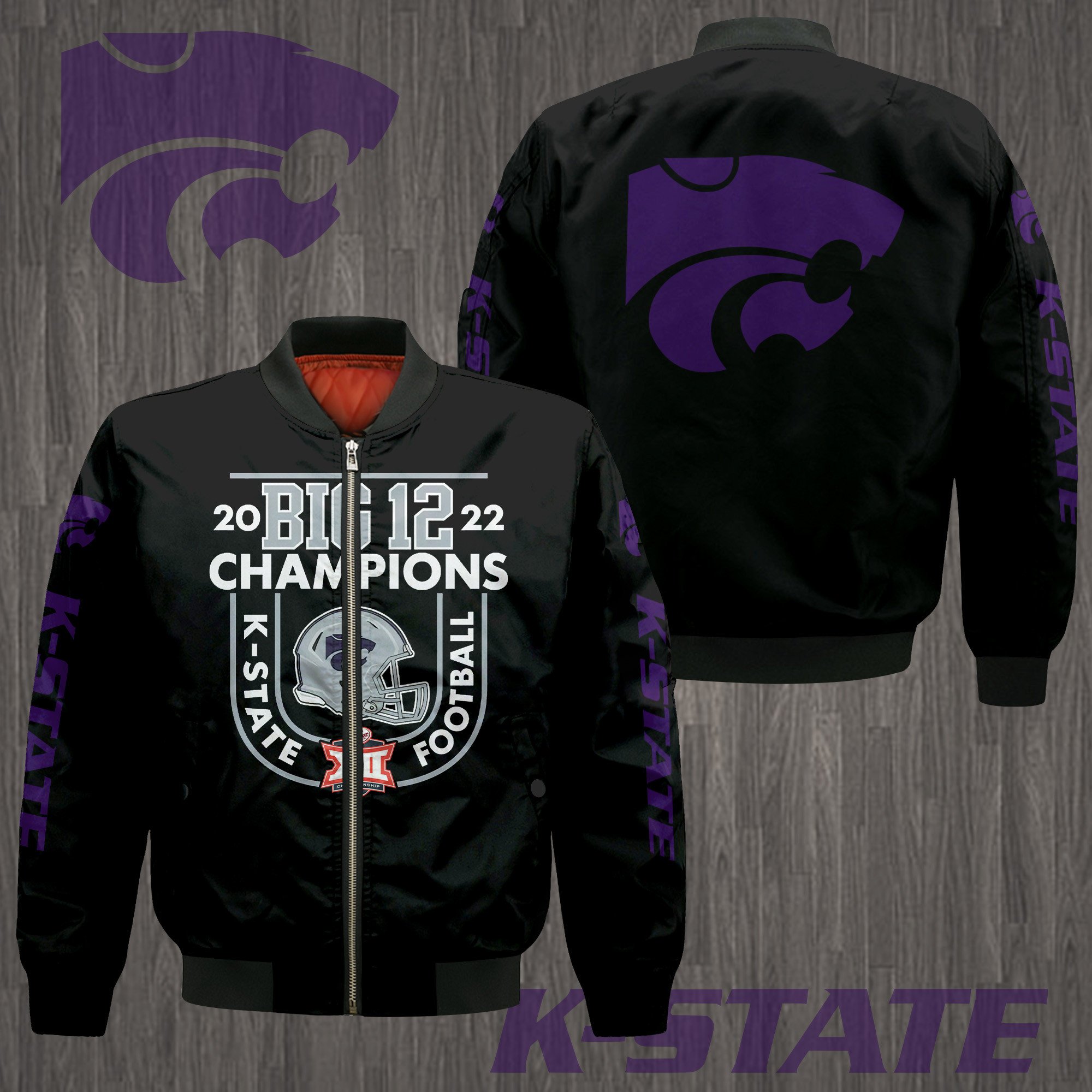 Kansas State Wildcats Big 12 Champions Bomber Jacket