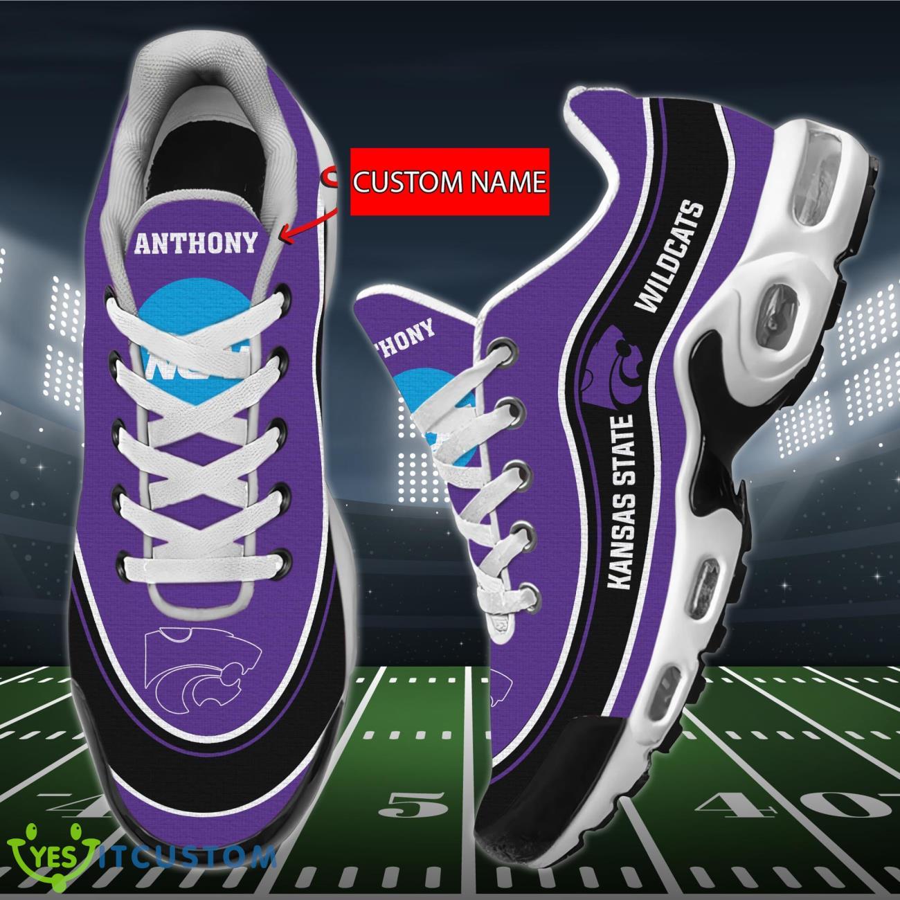 Kansas State Wildcats NCAA Personalized Name Air Cushion Sports Shoes Sneaker KLTNS220316 - Famjoys Kansas State Wildcats NCAA Personalized Name Air Cushion Sports Shoes Sneaker KLTNS220316 - Famjoys