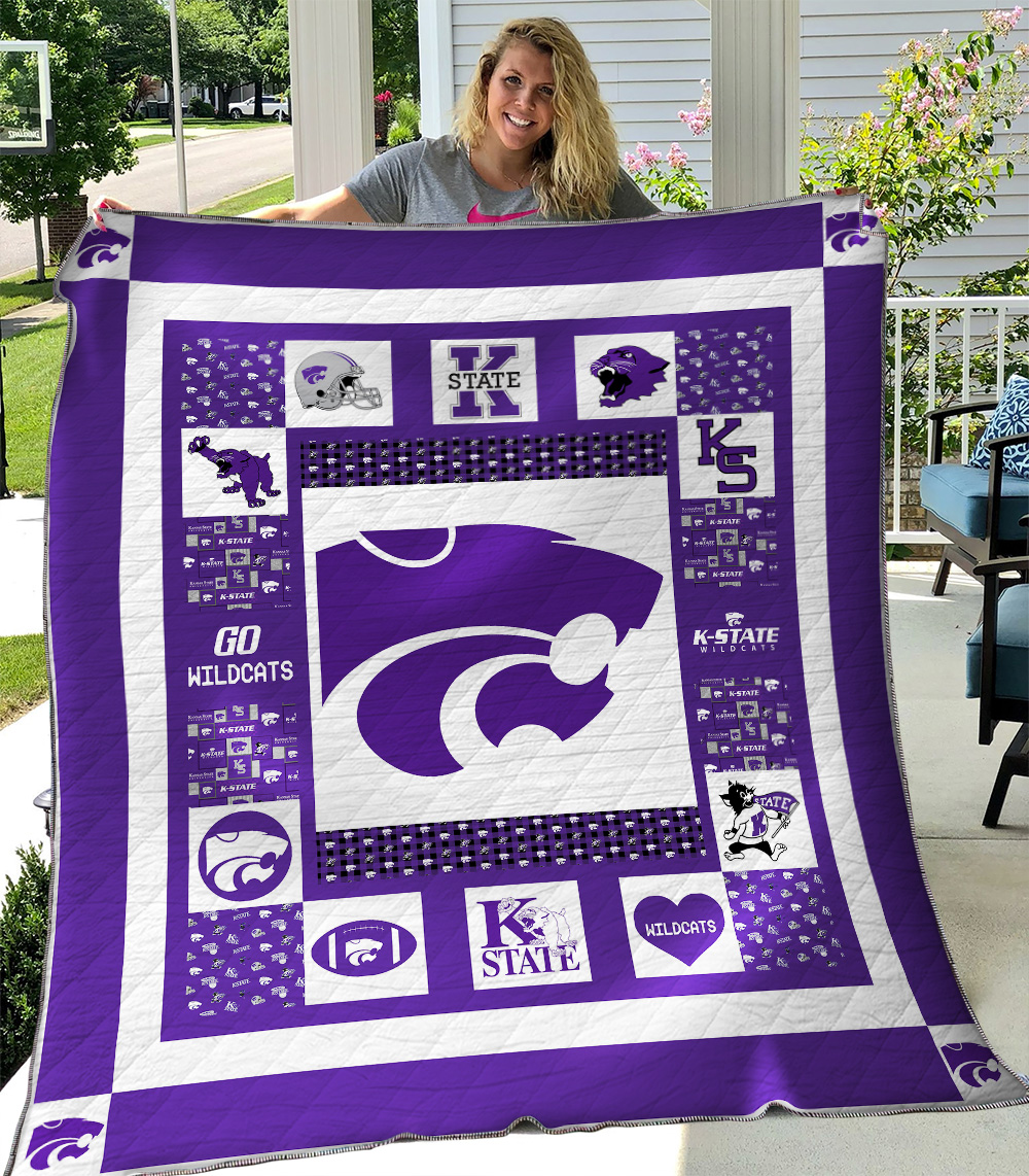 Kansas State Wildcats Ver1 Quilt Blanket - Famjoys Kansas State Wildcats Ver1 Quilt Blanket - Famjoys