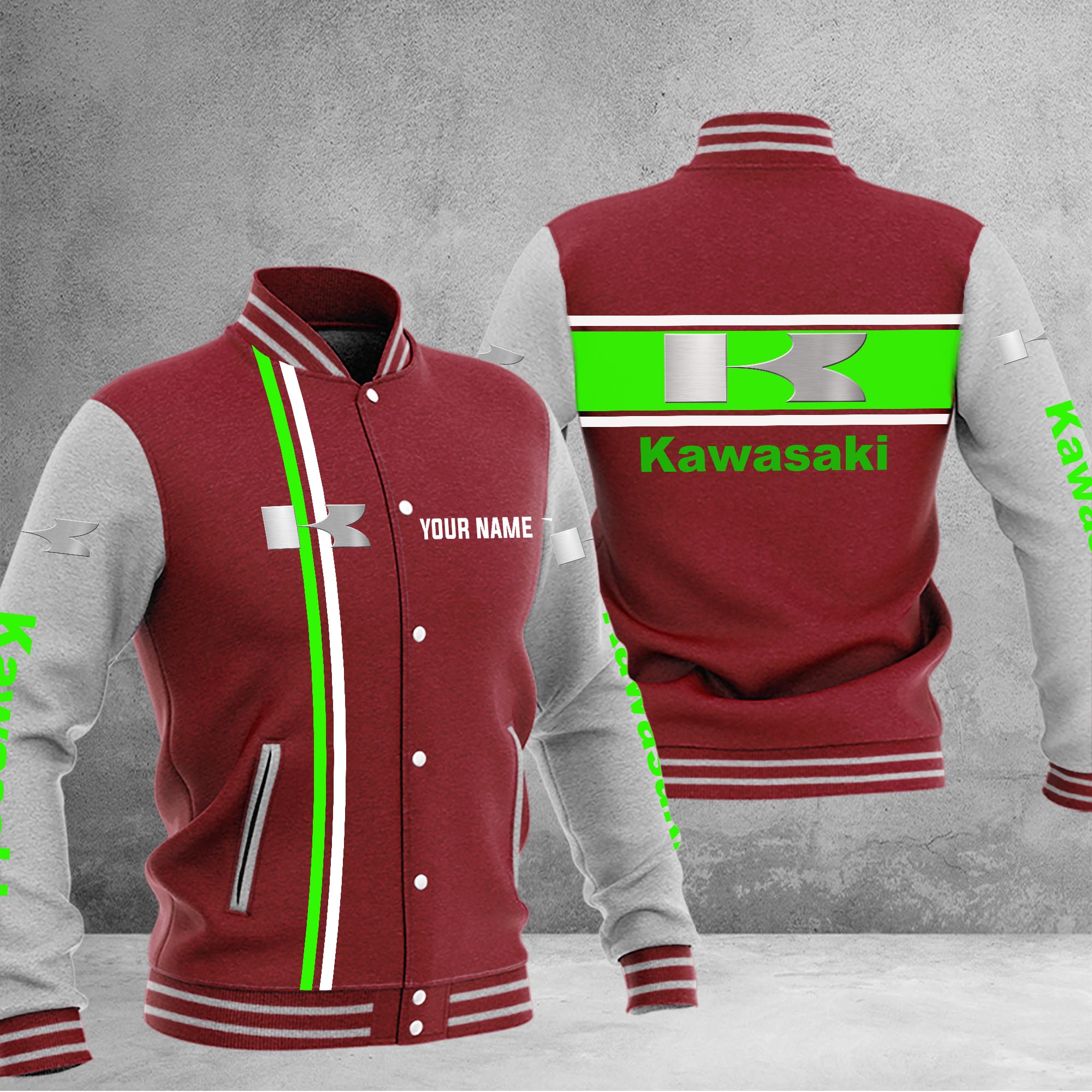 Kawasaki Baseball Jacket - Famjoys Kawasaki Baseball Jacket - Famjoys