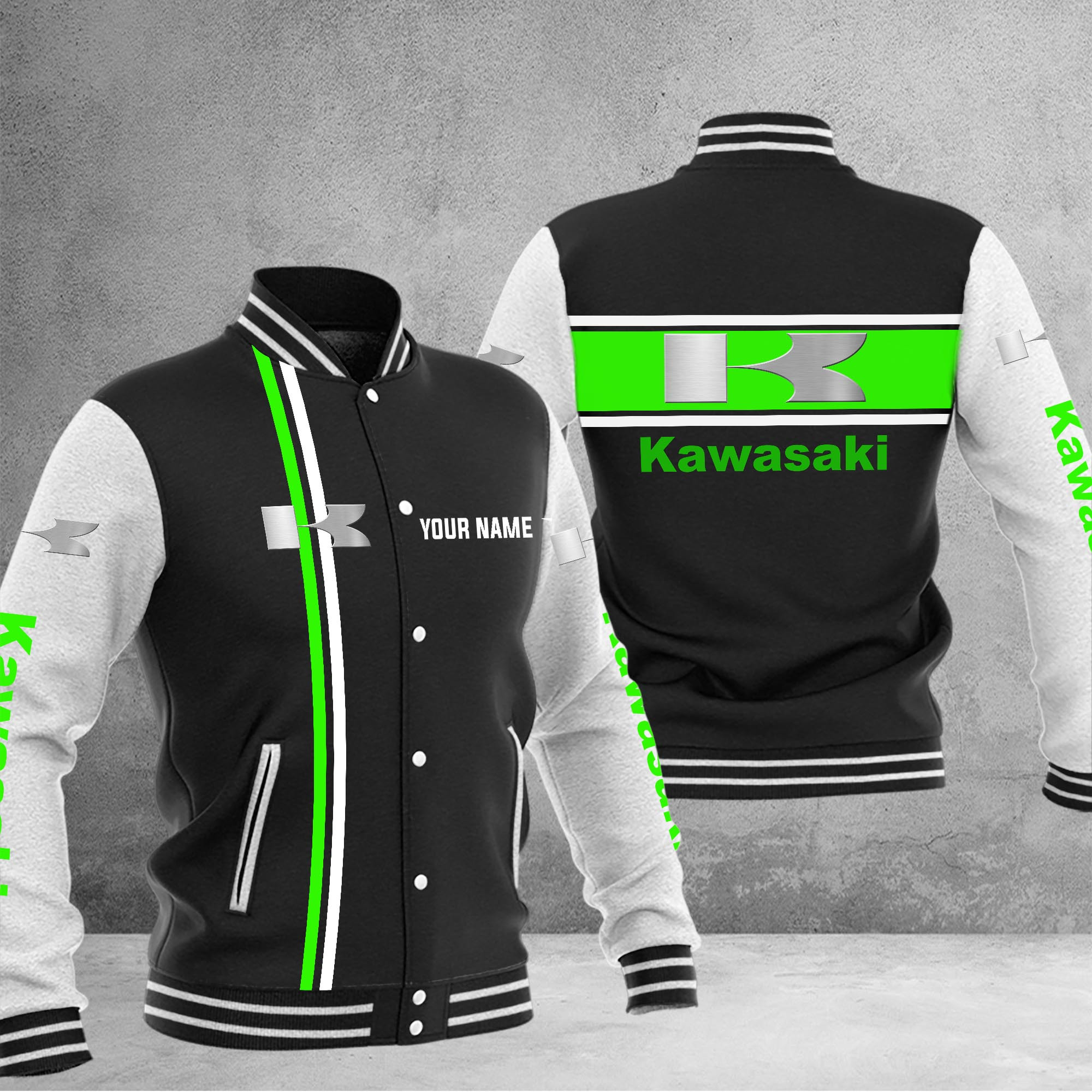 Kawasaki Baseball Jacket - Famjoys Kawasaki Baseball Jacket - Famjoys