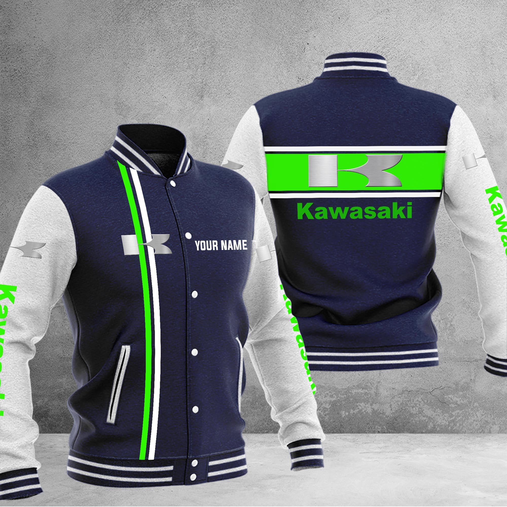 Kawasaki Baseball Jacket - Famjoys Kawasaki Baseball Jacket - Famjoys