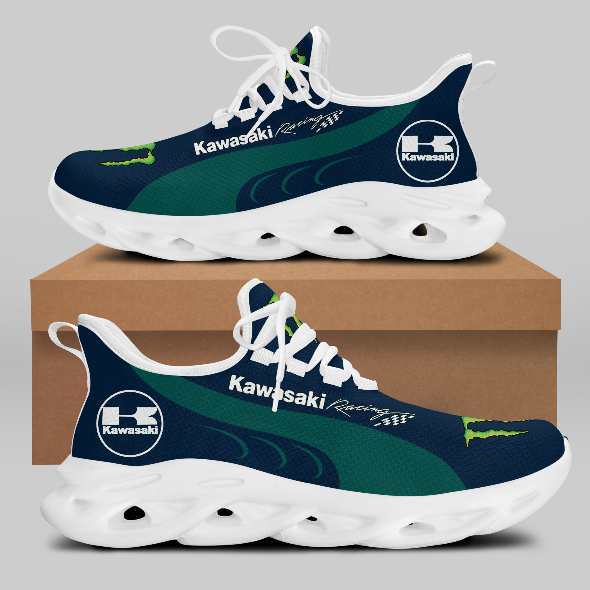 Kawasaki Racing Sneakers RUNNING SHOES VER 11 - Famjoys Kawasaki Racing Sneakers RUNNING SHOES VER 11 - Famjoys