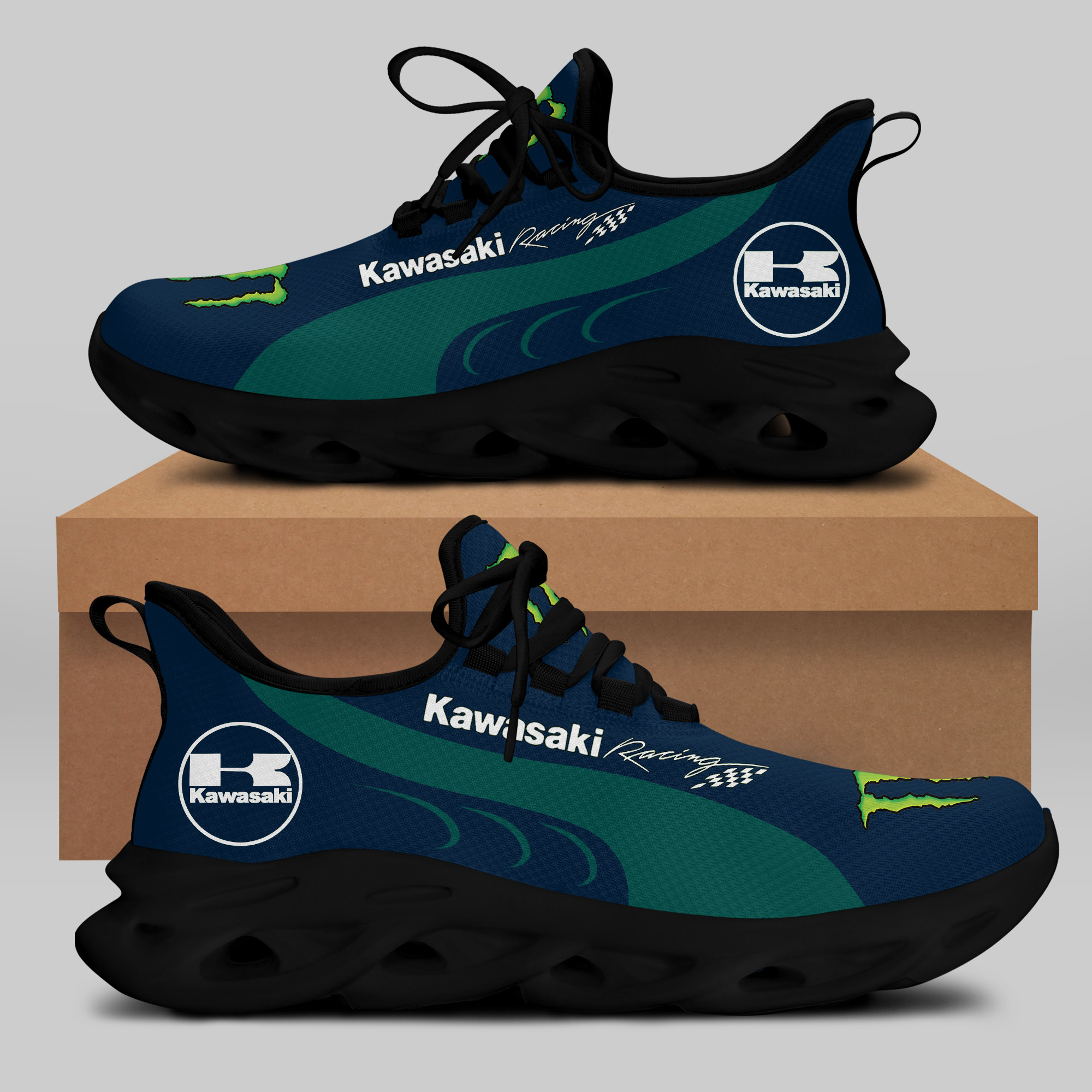 Kawasaki Racing Sneakers RUNNING SHOES VER 11 - Famjoys Kawasaki Racing Sneakers RUNNING SHOES VER 11 - Famjoys