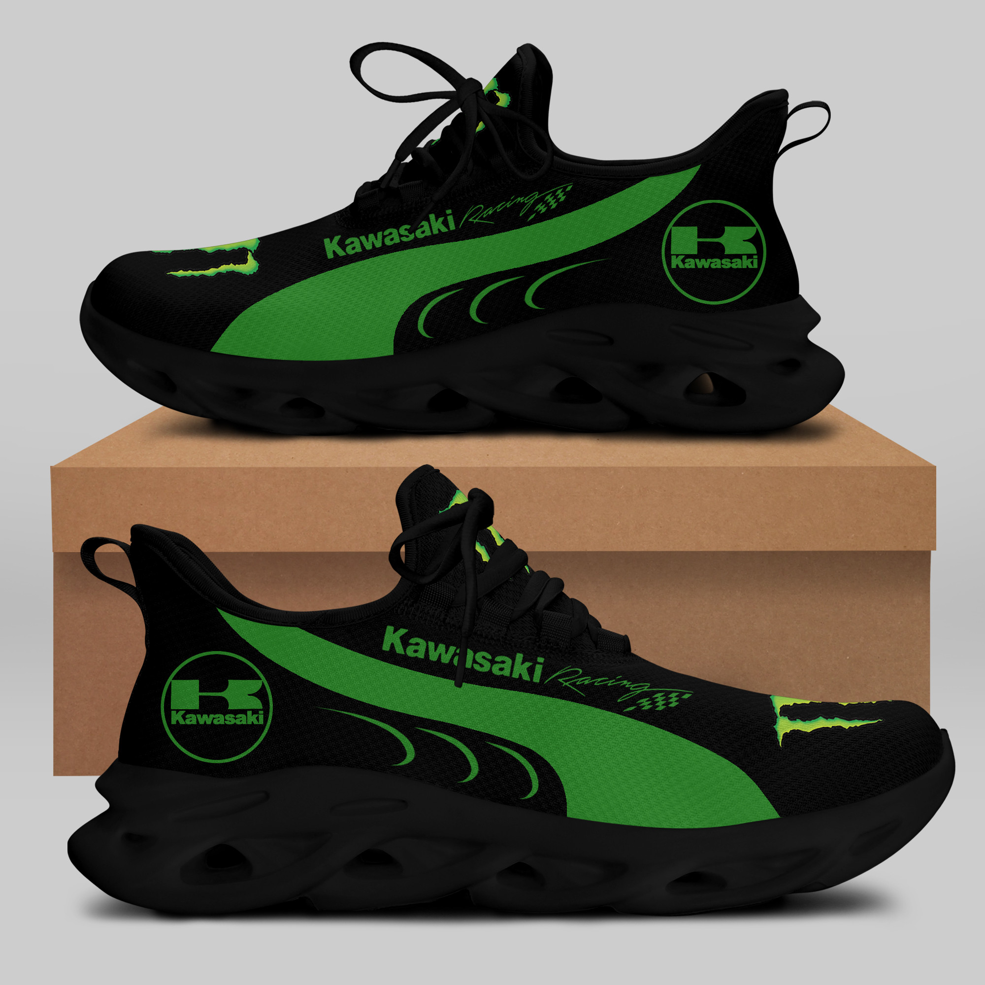 Kawasaki Racing Sneakers RUNNING SHOES VER 3 - Famjoys Kawasaki Racing Sneakers RUNNING SHOES VER 3 - Famjoys