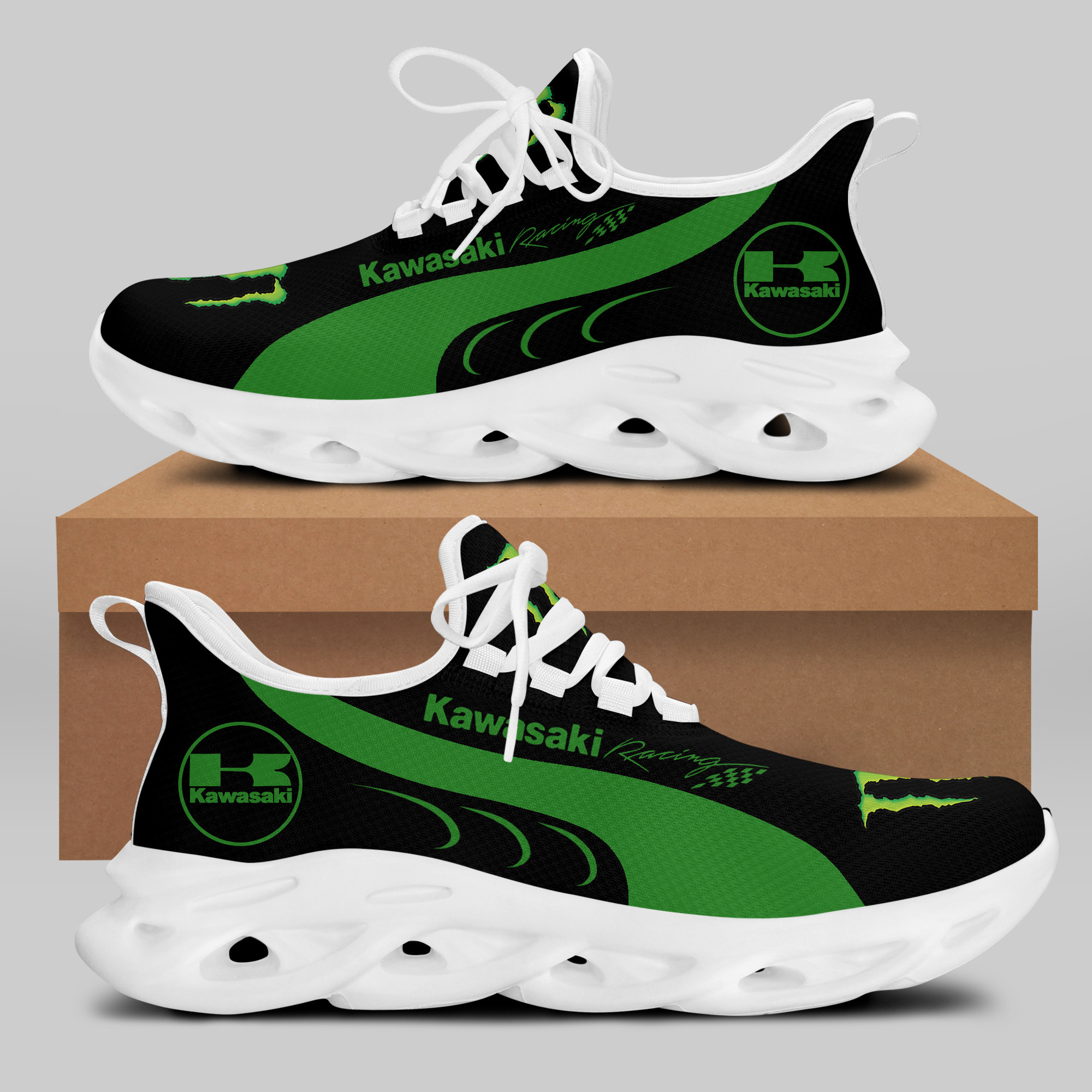 Kawasaki Racing Sneakers RUNNING SHOES VER 3 - Famjoys Kawasaki Racing Sneakers RUNNING SHOES VER 3 - Famjoys