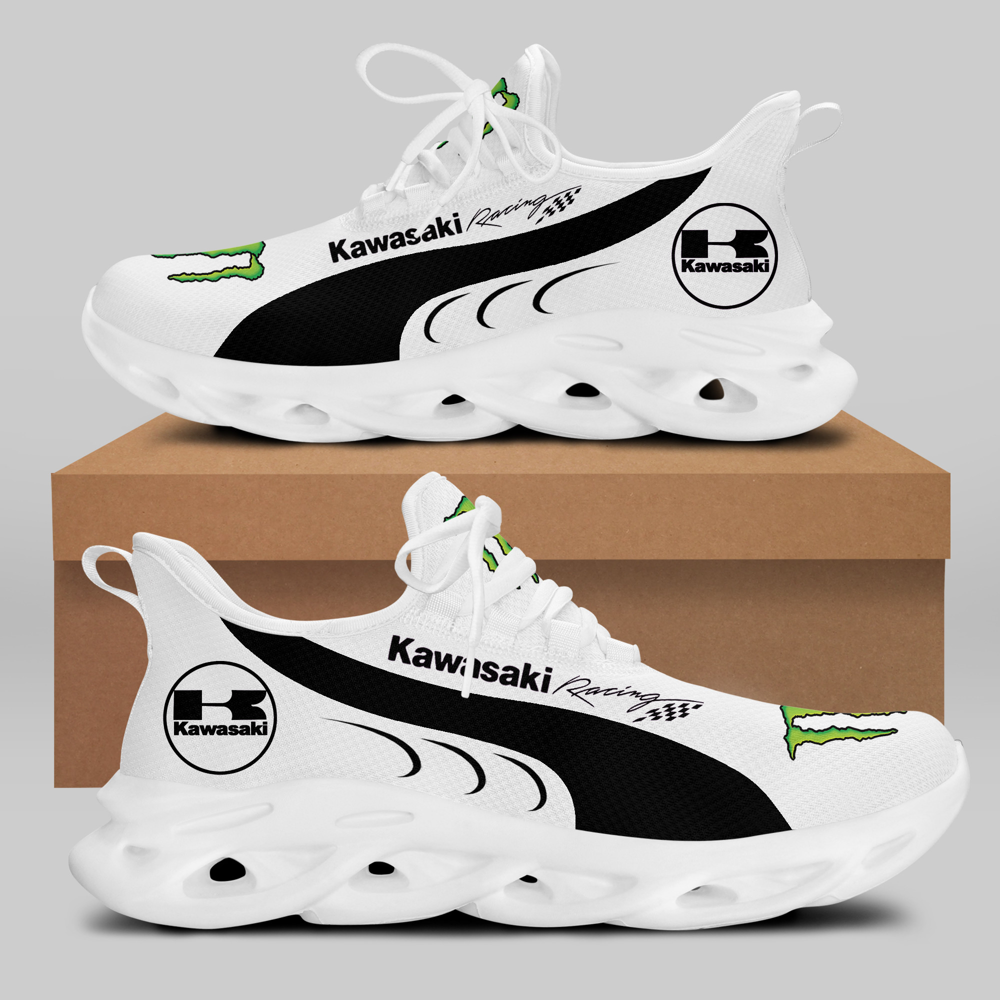 Kawasaki Racing Sneakers RUNNING SHOES VER 32 - Famjoys Kawasaki Racing Sneakers RUNNING SHOES VER 32 - Famjoys