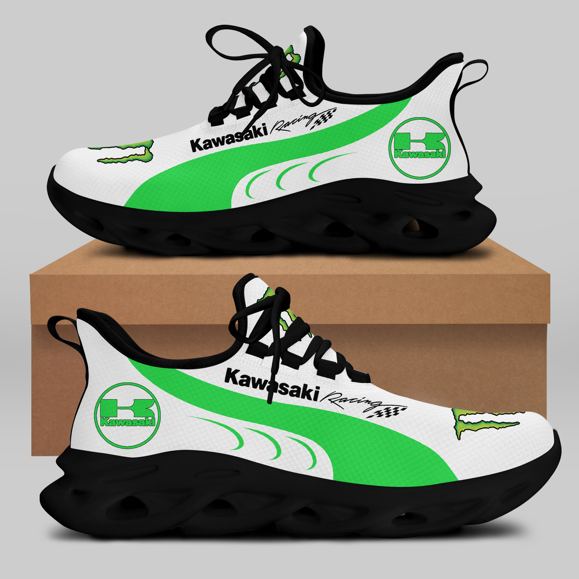 Kawasaki Racing Sneakers RUNNING SHOES VER 44 - Famjoys Kawasaki Racing Sneakers RUNNING SHOES VER 44 - Famjoys