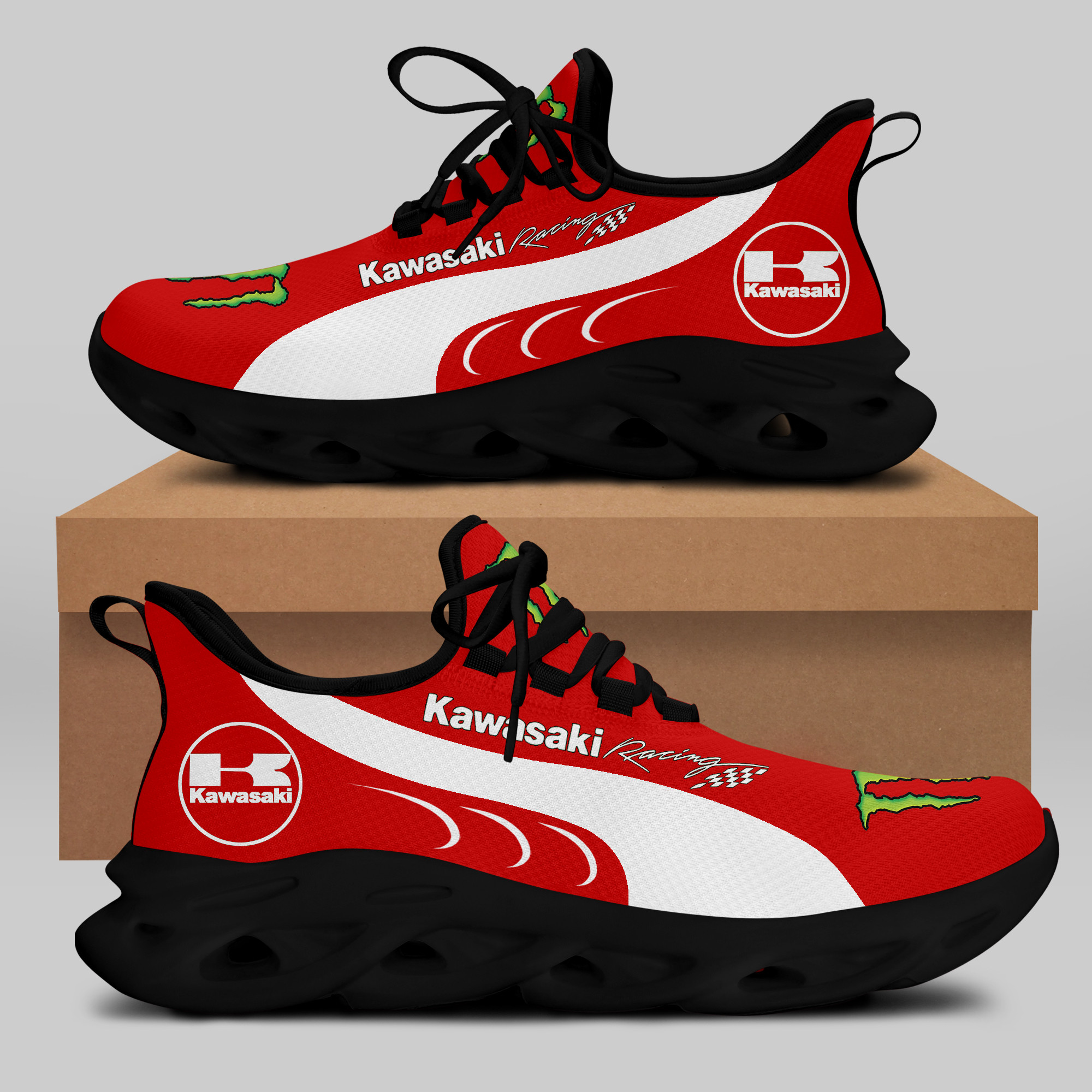 Kawasaki Racing Sneakers RUNNING SHOES VER 9 - Famjoys Kawasaki Racing Sneakers RUNNING SHOES VER 9 - Famjoys