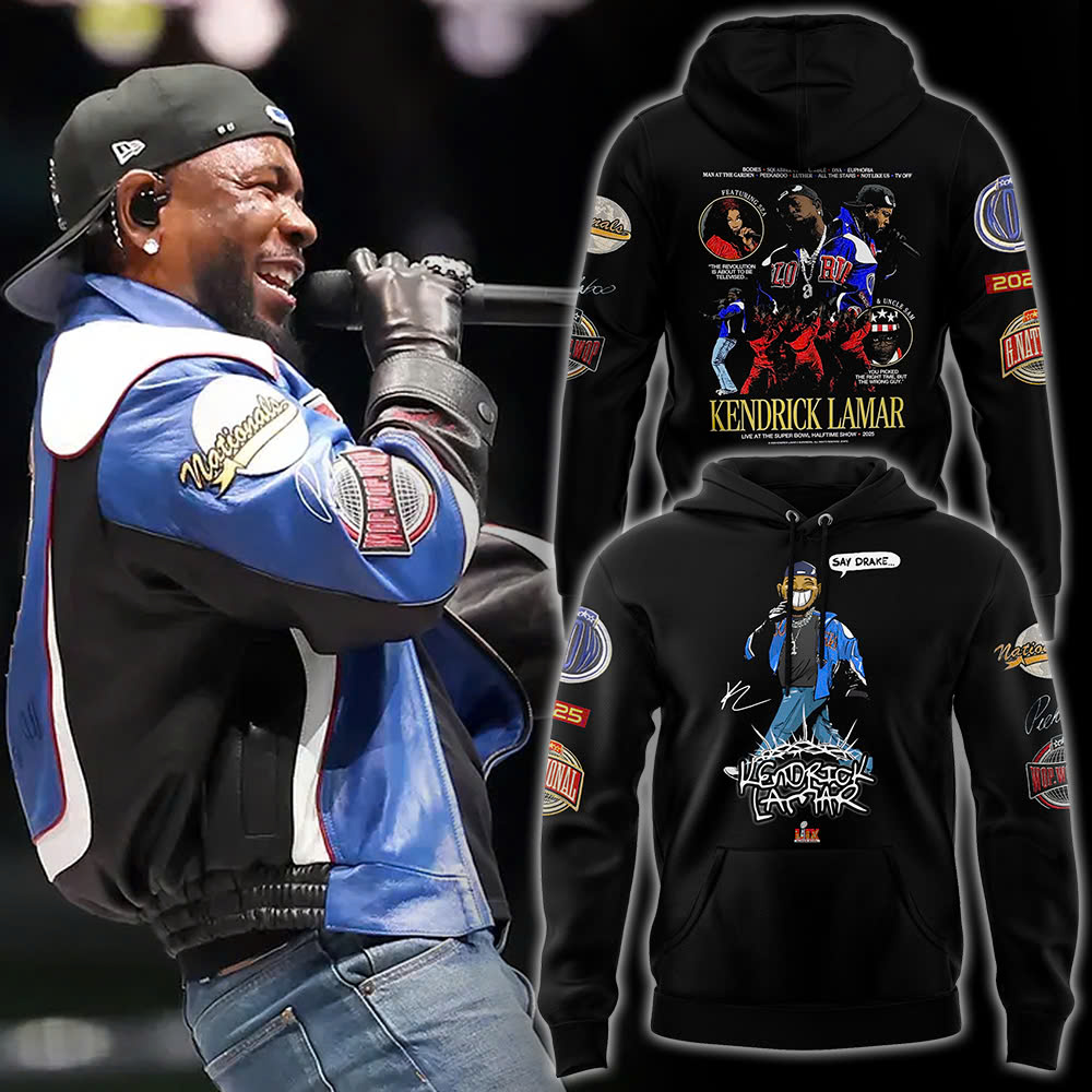 Kendrick Lamar x SZA x Uncle Sam Grand National Tour Super Bowl LIX Premium Hoodie - Famjoys Kendrick Lamar x SZA x Uncle Sam Grand National Tour Super Bowl LIX Premium Hoodie - Famjoys