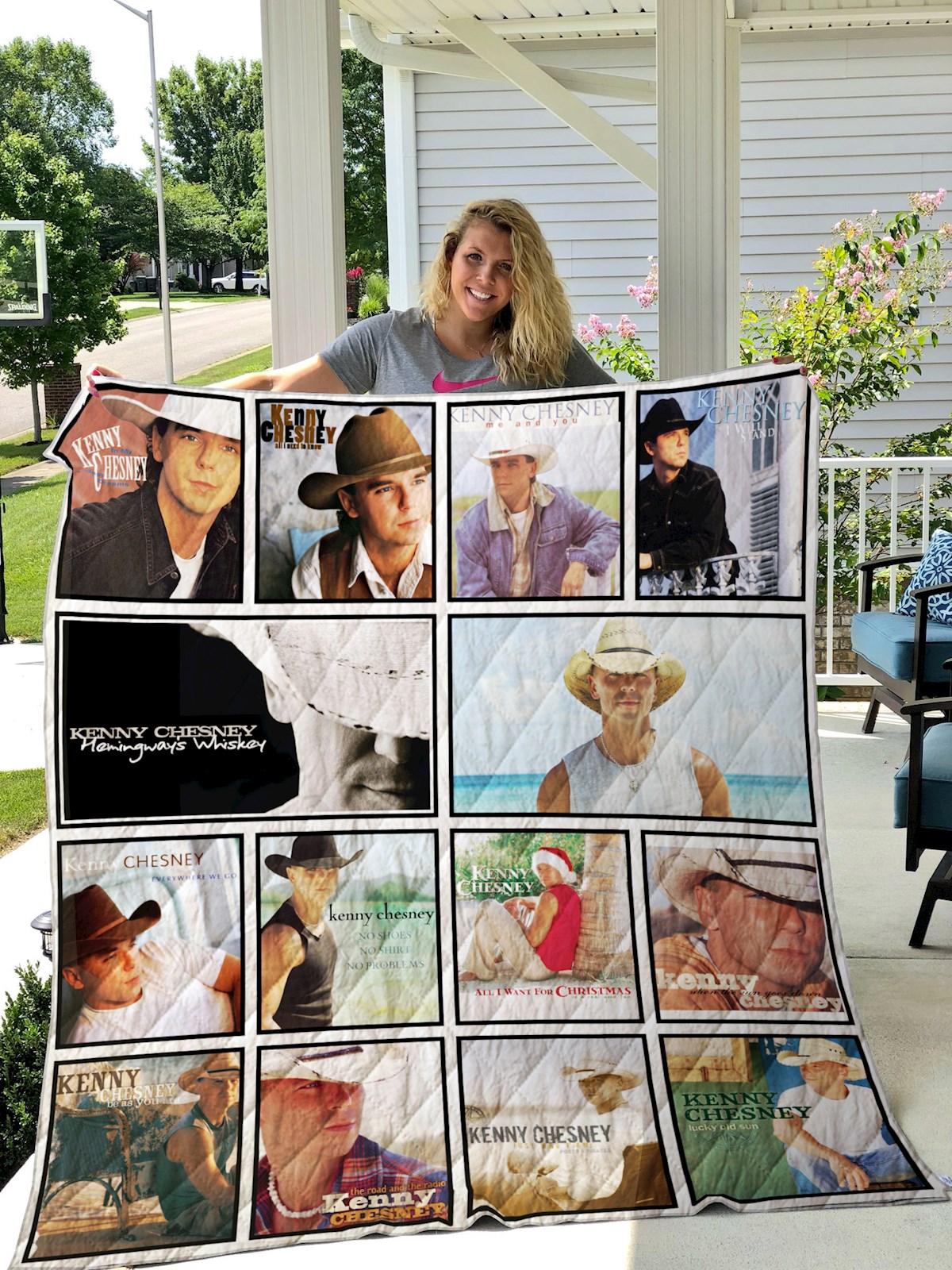 Kenny Chesney Quilt Blanket - Famjoys Kenny Chesney Quilt Blanket - Famjoys