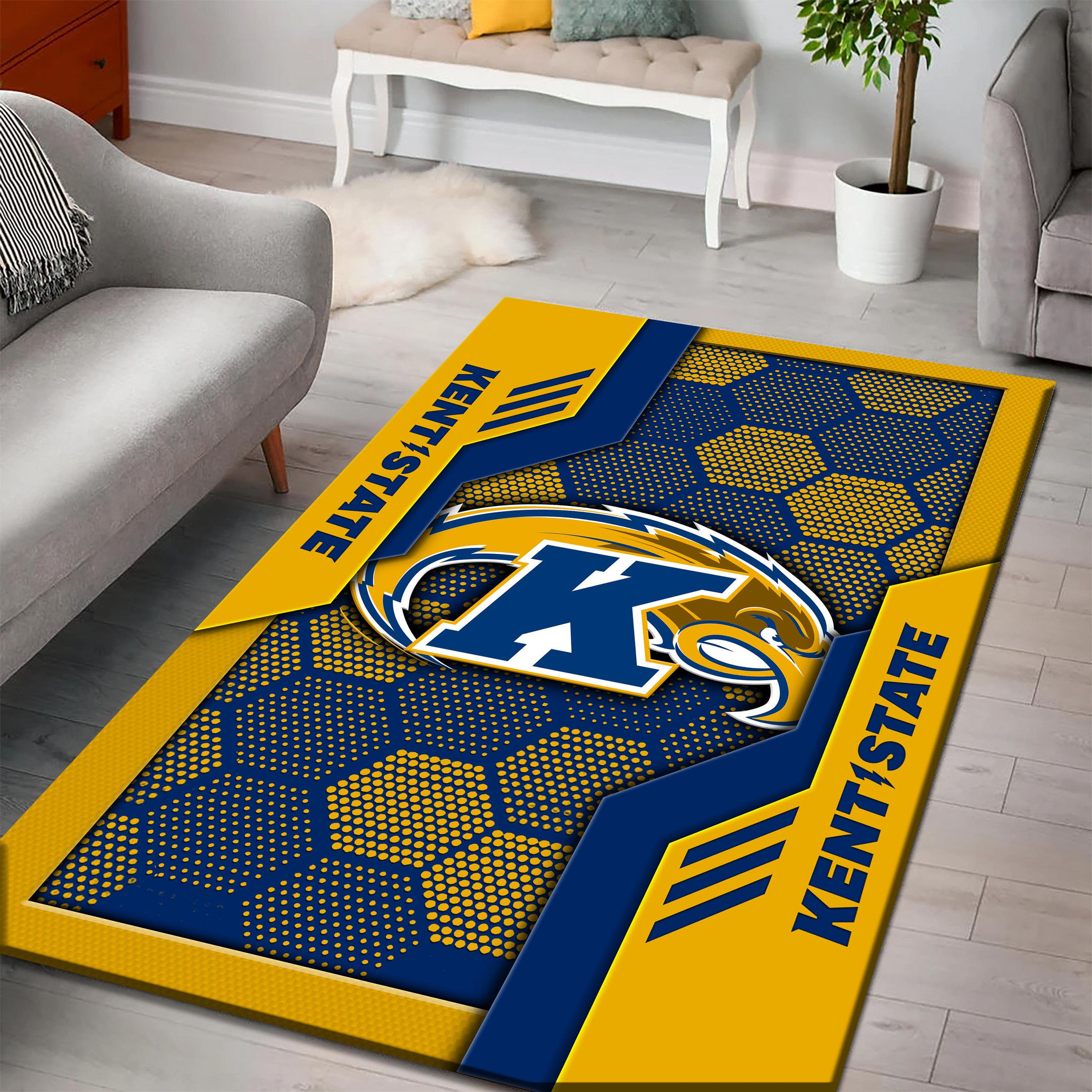 Kent State Golden Flashes Area Rugs 3772 - Famjoys Kent State Golden Flashes Area Rugs 3772 - Famjoys