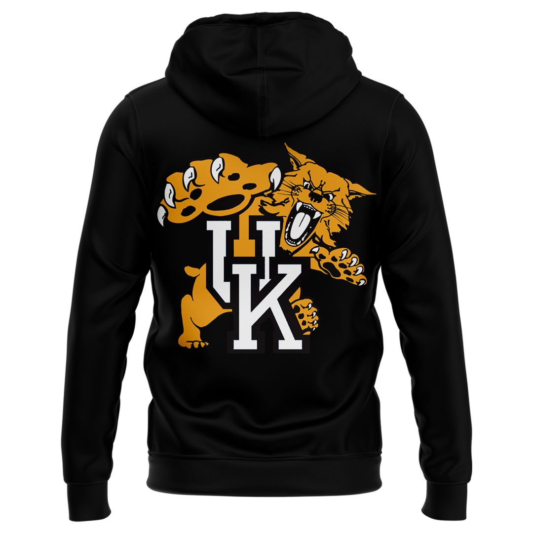 Kentucky All Black Basketball Zip Hoodie - Famjoys Kentucky All Black Basketball Zip Hoodie - Famjoys