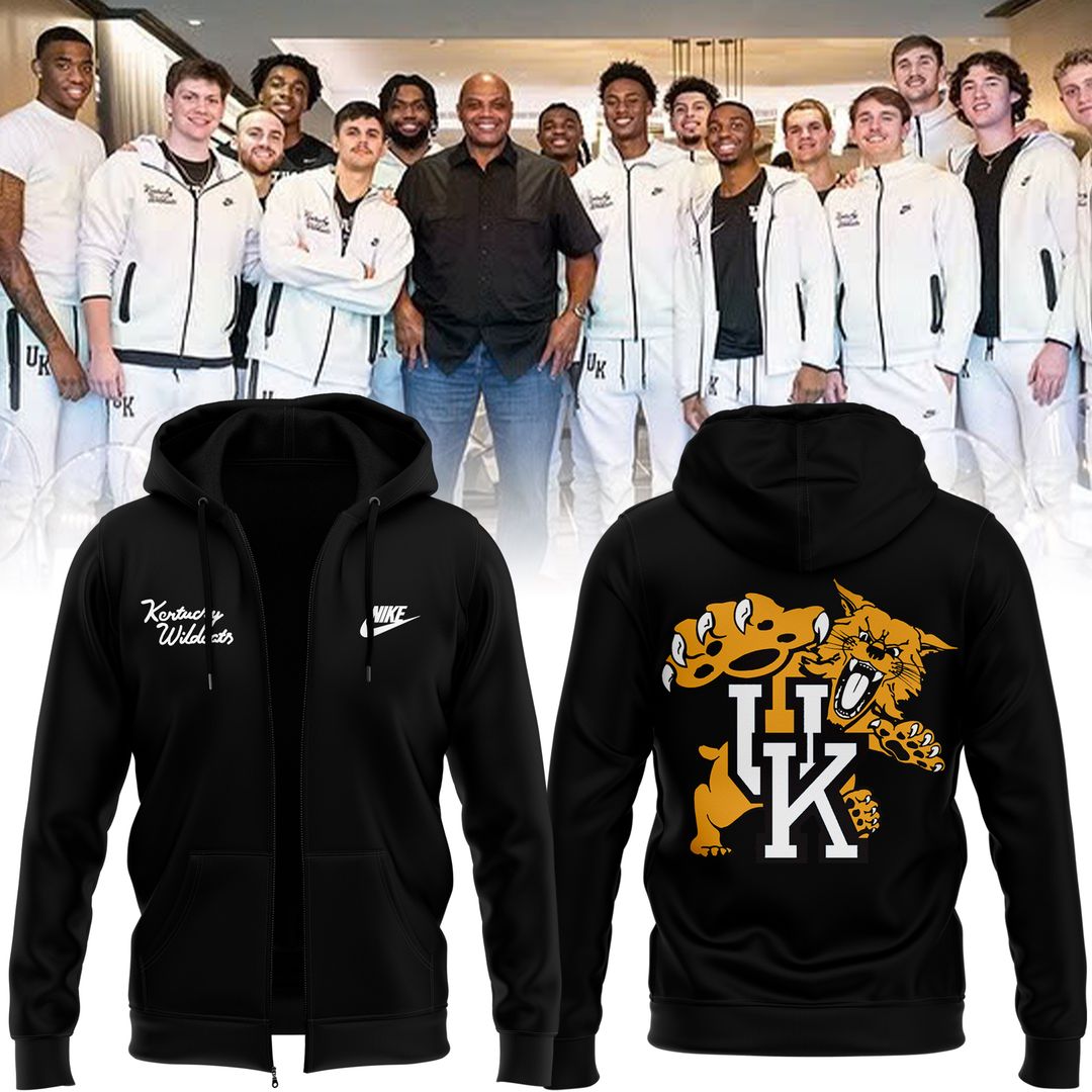 Kentucky All Black Basketball Zip Hoodie - Famjoys Kentucky All Black Basketball Zip Hoodie - Famjoys