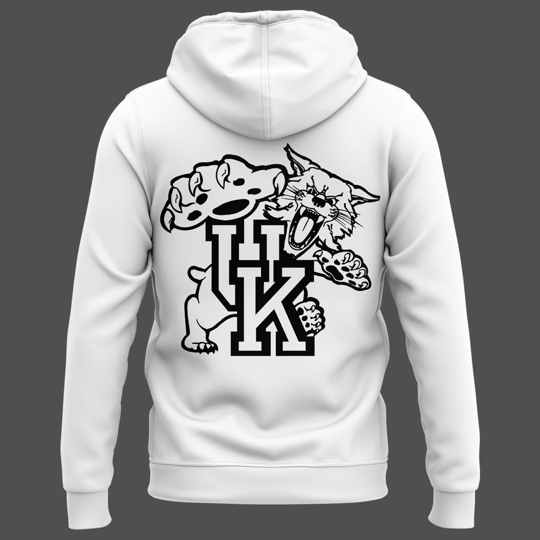 Kentucky All White Basketball Zip Hoodie - Famjoys Kentucky All White Basketball Zip Hoodie - Famjoys