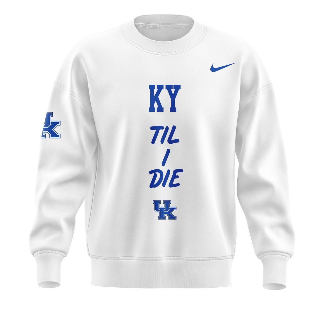 Kentucky Men's Basketball 'KY 'Til I Die' Sweatshirt - Famjoys Kentucky Men's Basketball 'KY 'Til I Die' Sweatshirt - Famjoys