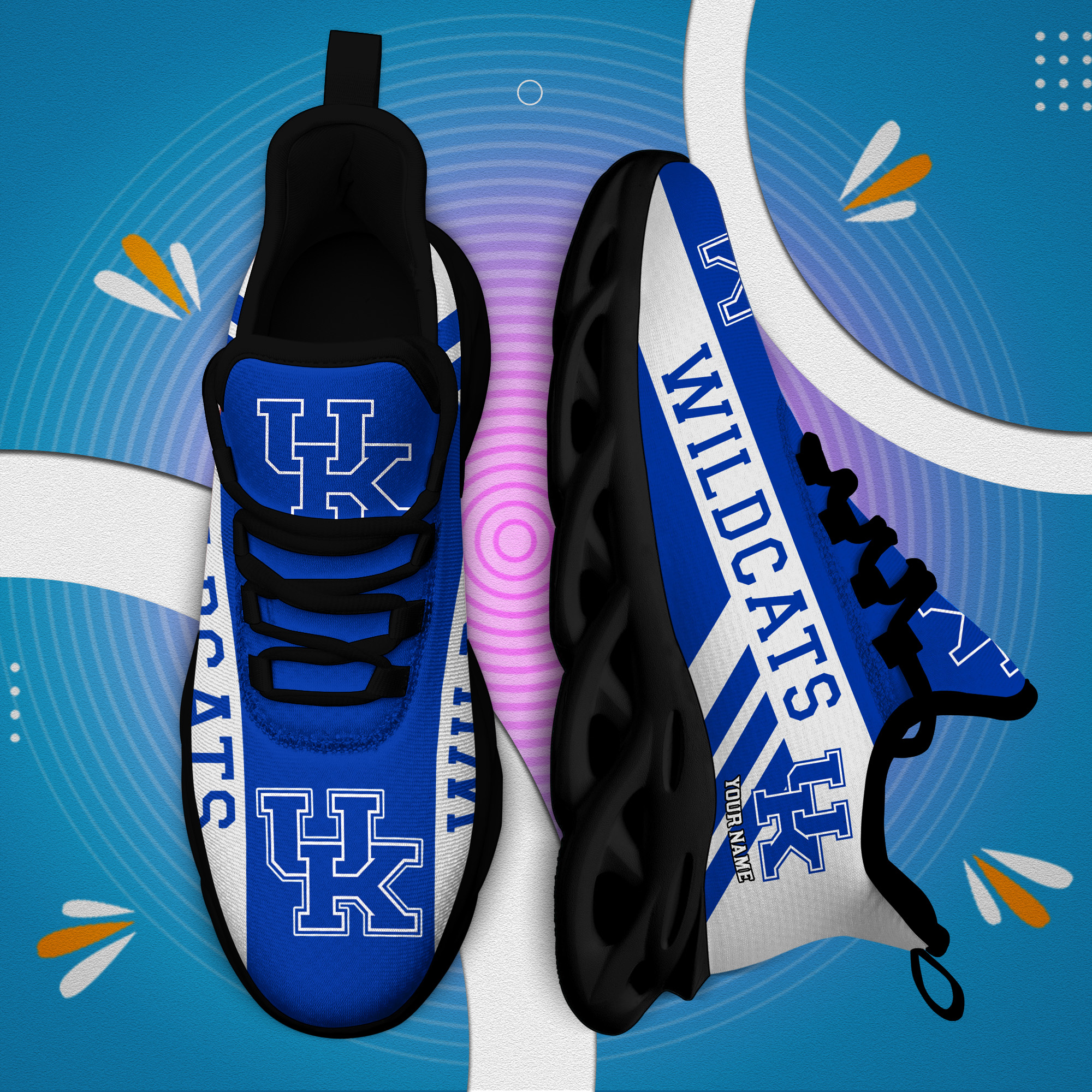 Kentucky Wildcats Custom Name PERSONALIZED MAX SOUL SHOES DS004 - Famjoys Kentucky Wildcats Custom Name PERSONALIZED MAX SOUL SHOES DS004 - Famjoys