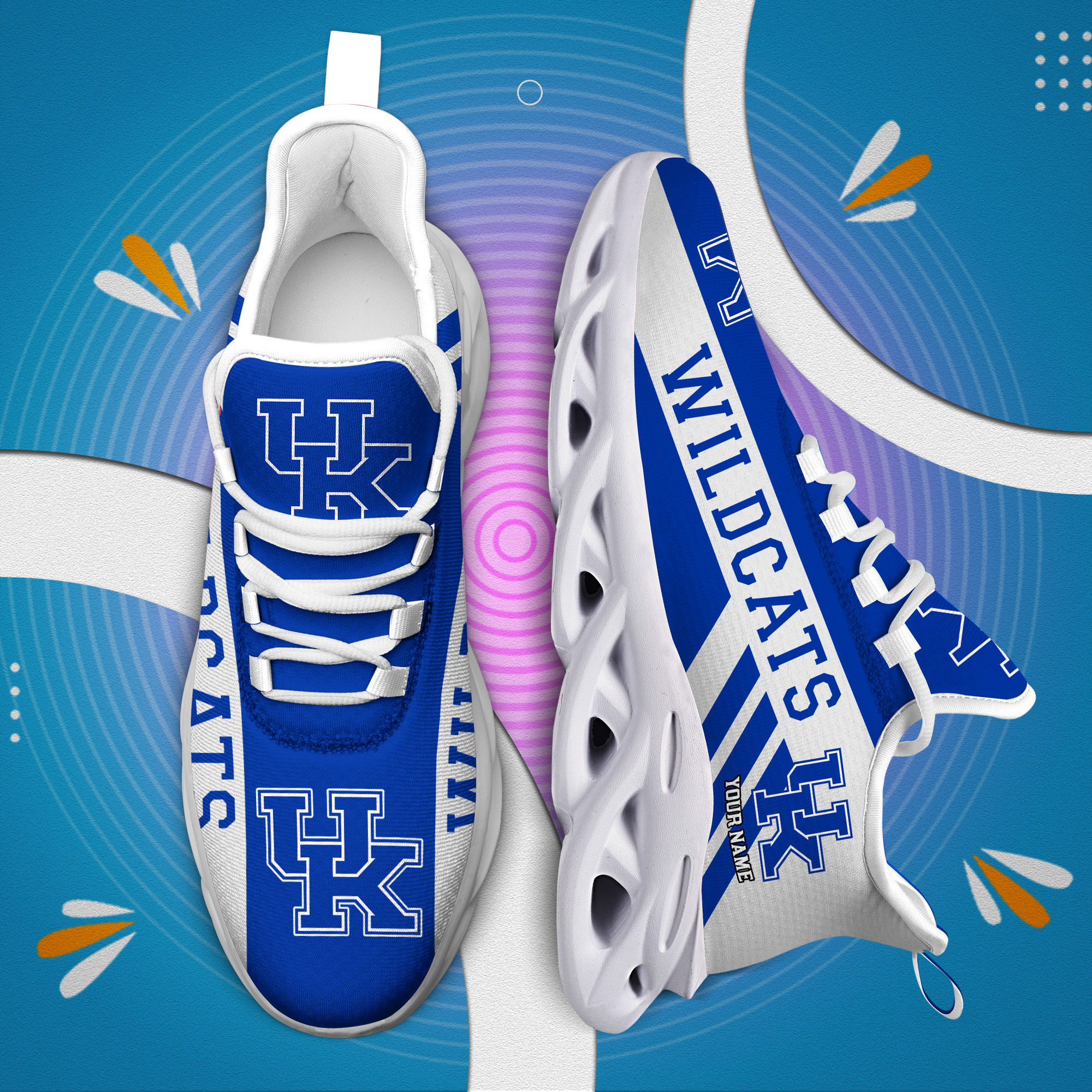Kentucky Wildcats Custom Name PERSONALIZED MAX SOUL SHOES DS004 - Famjoys Kentucky Wildcats Custom Name PERSONALIZED MAX SOUL SHOES DS004 - Famjoys