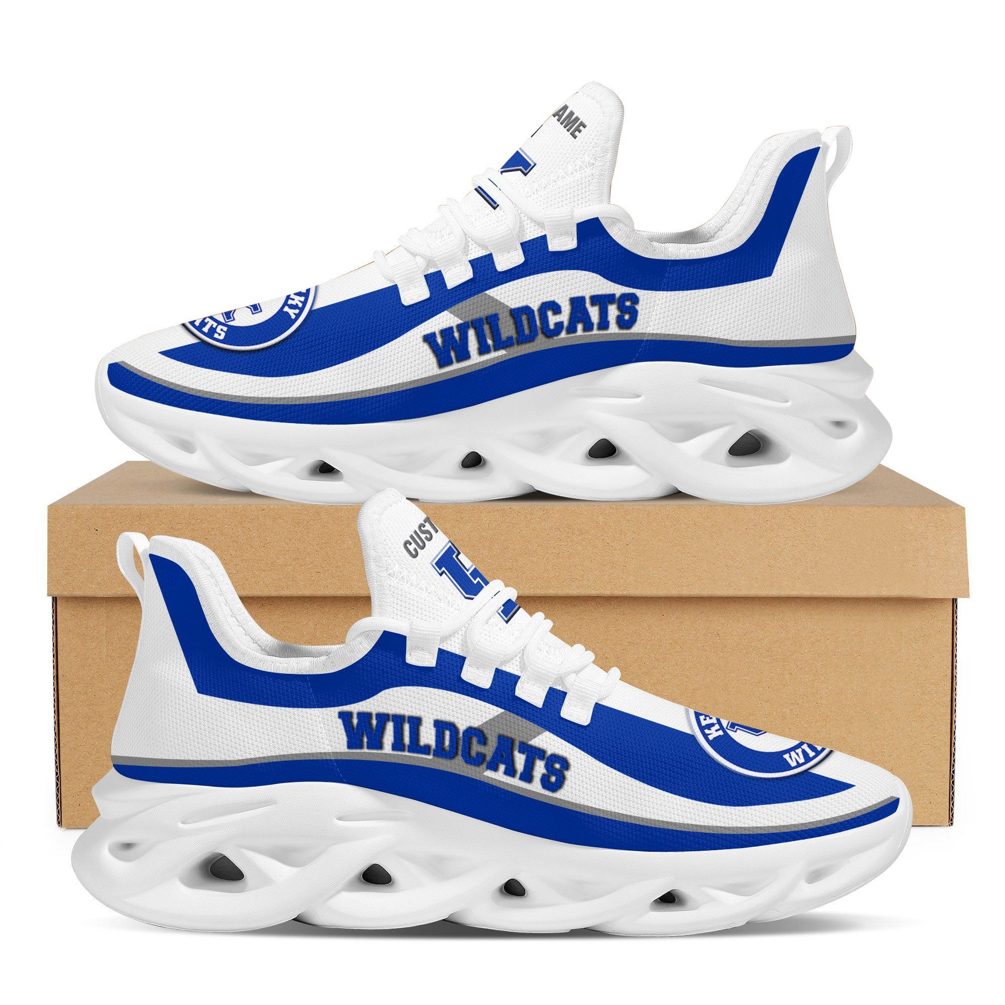 Kentucky Wildcats Football Team Custom Personalized With Name Max Soul Sneakers Shoes - Famjoys Kentucky Wildcats Football Team Custom Personalized With Name Max Soul Sneakers Shoes - Famjoys