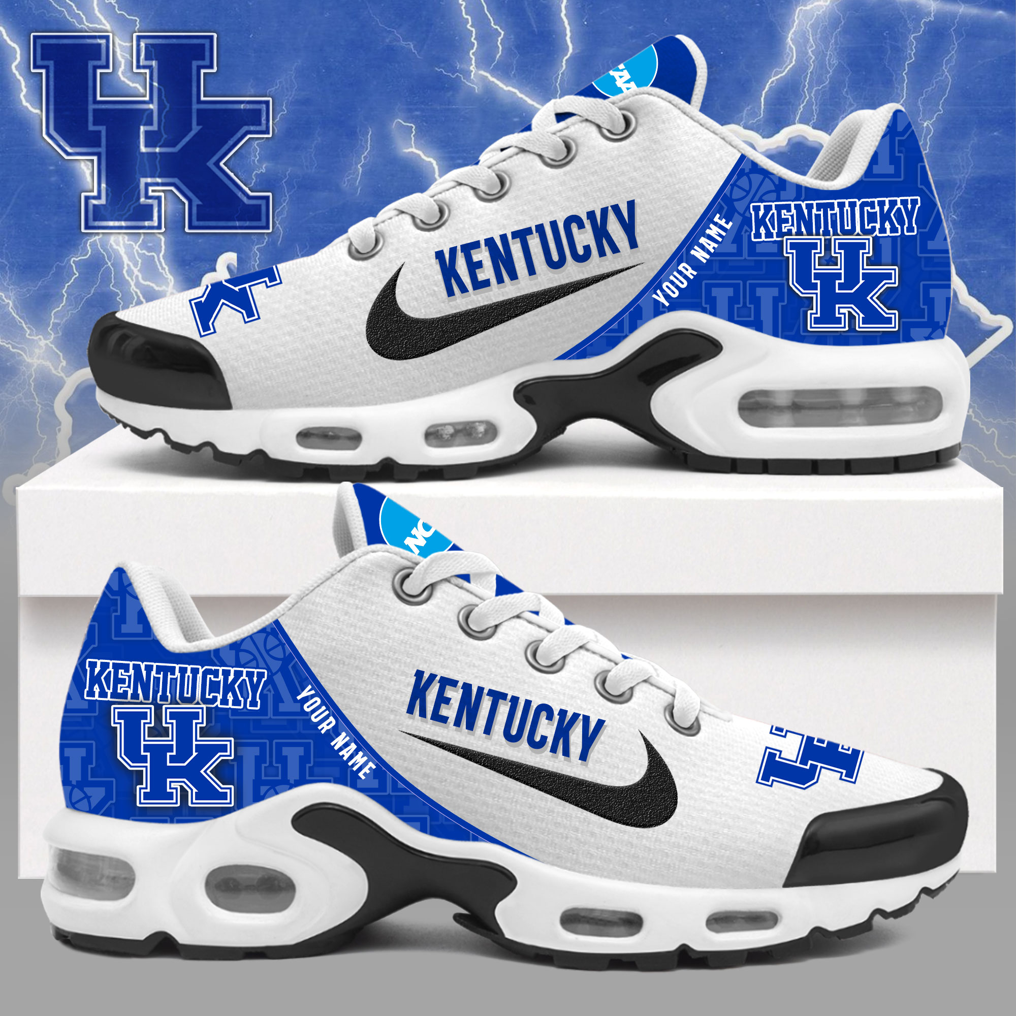 Kentucky Wildcats Mens Basketball Air Max Plus Sneakers - Famjoys Kentucky Wildcats Mens Basketball Air Max Plus Sneakers - Famjoys