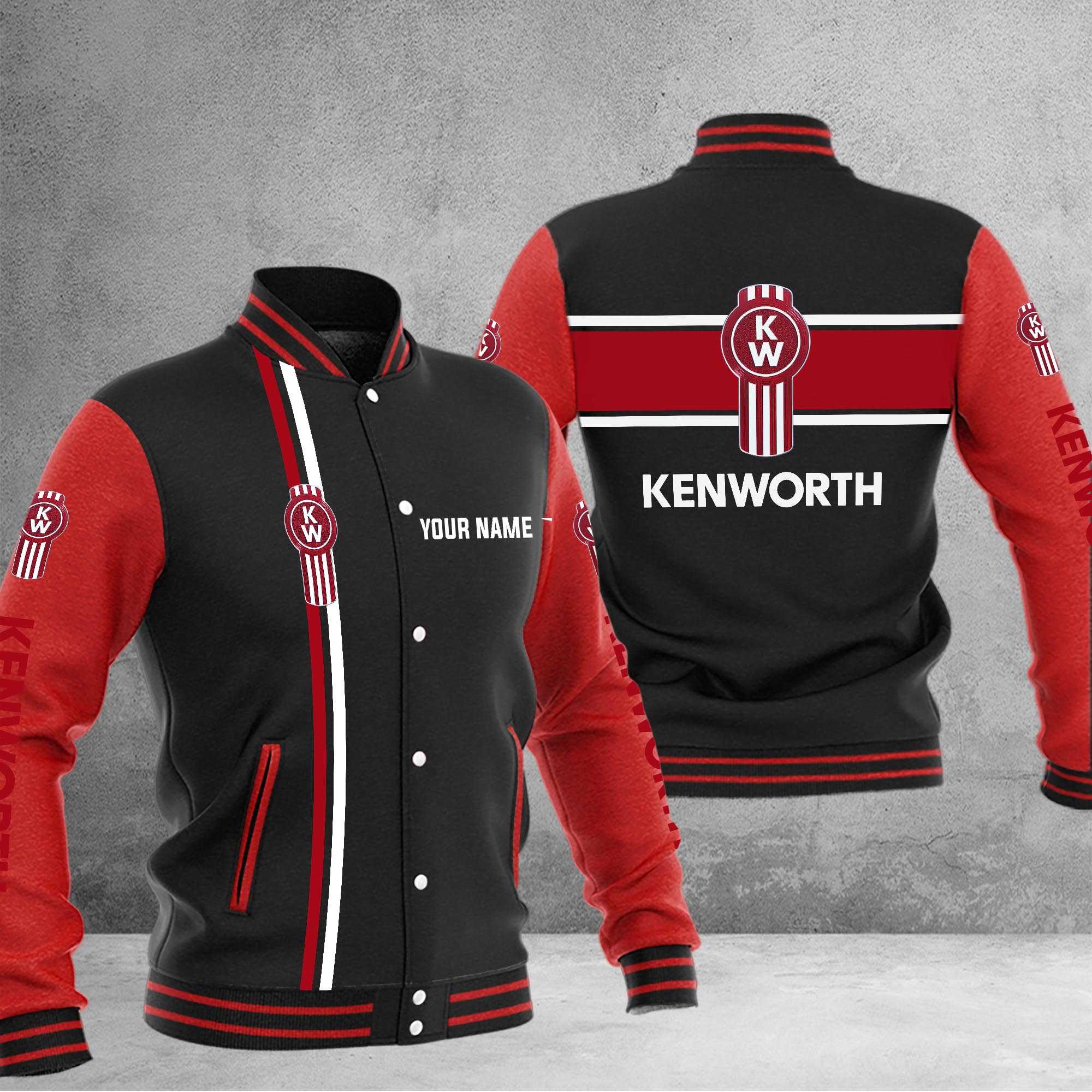 Kenworth Baseball Jacket - Famjoys Kenworth Baseball Jacket - Famjoys