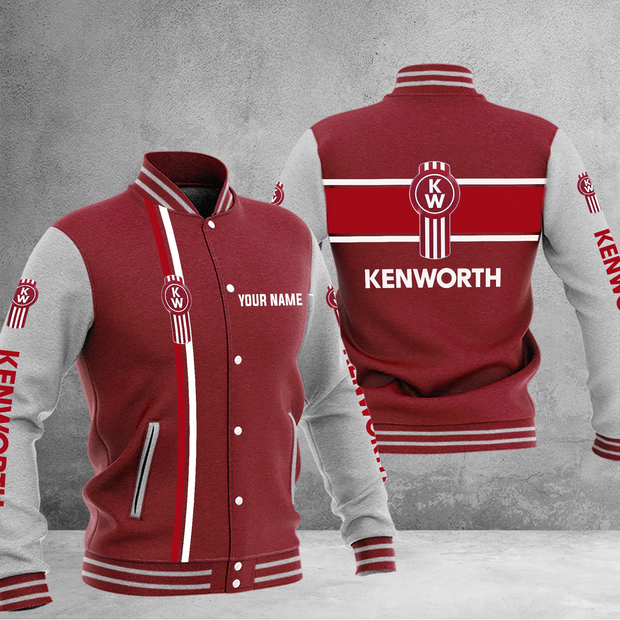 Kenworth Baseball Jacket - Famjoys Kenworth Baseball Jacket - Famjoys