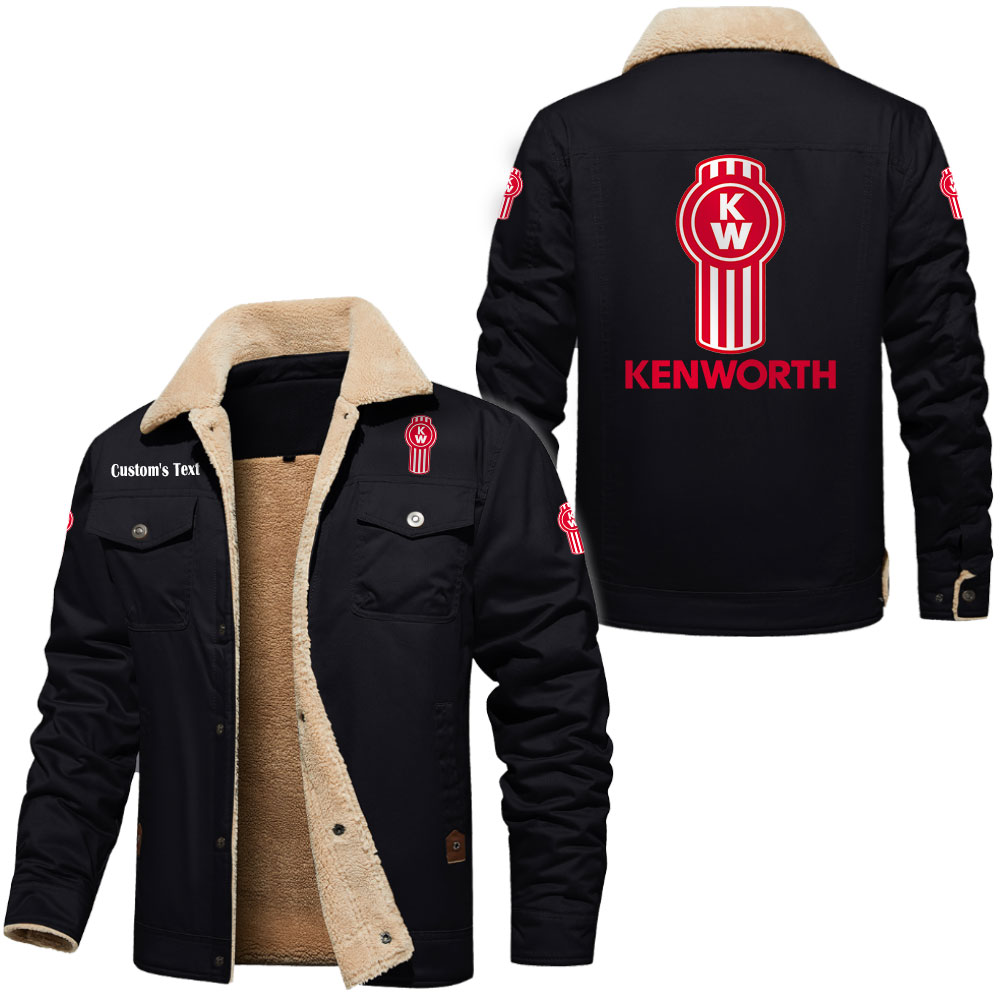 Kenworth Cargo Fleece Lined Cotton Jacket Multicolor, vintage style, customize name 