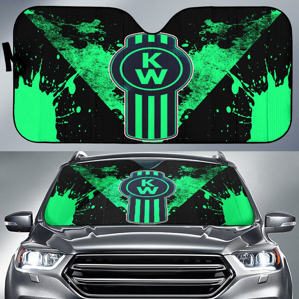 Kenworth Windshield Sun shade Green - Famjoys Kenworth Windshield Sun shade Green - Famjoys