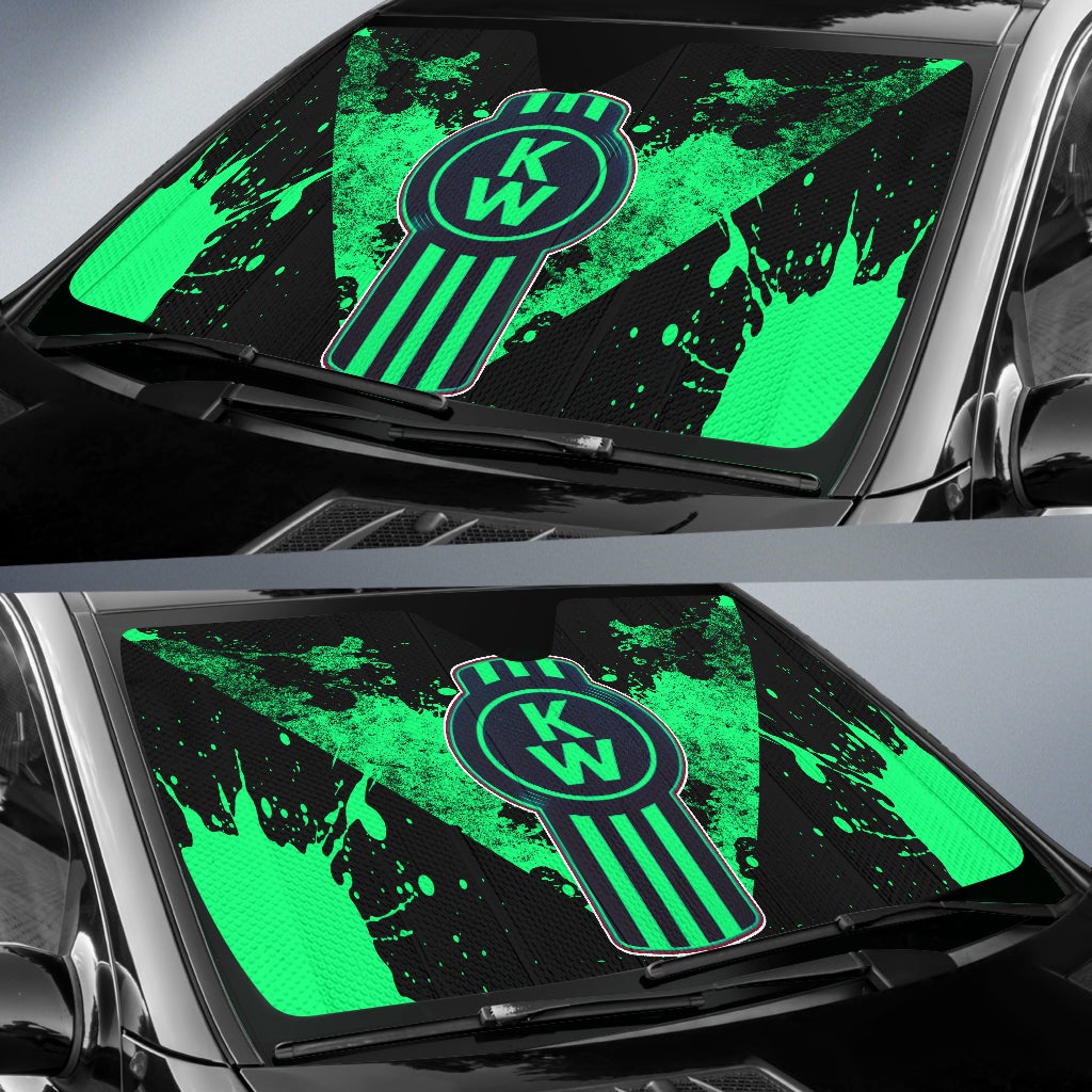 Kenworth Windshield Sun shade Green - Famjoys Kenworth Windshield Sun shade Green - Famjoys