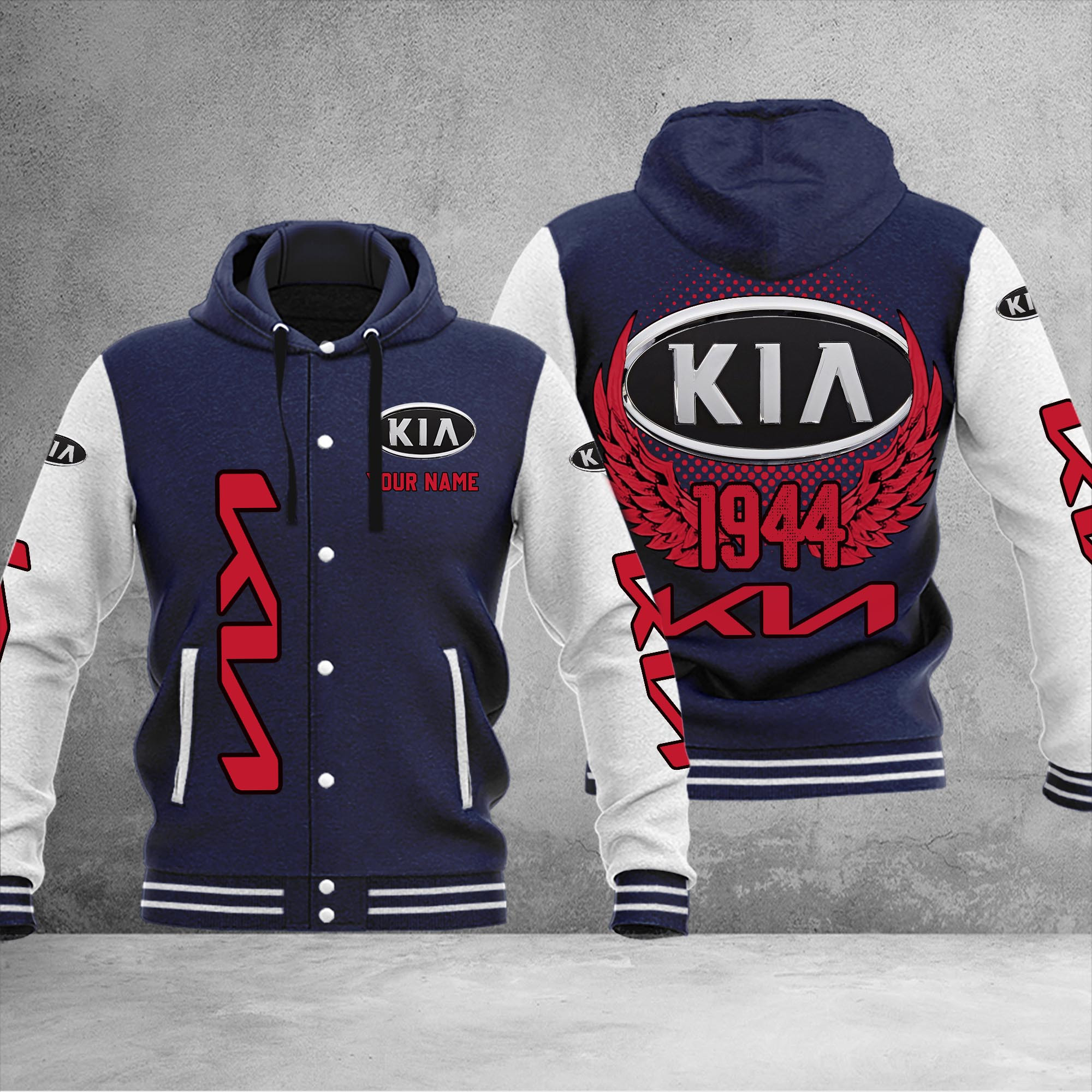 Kia DMHJ1052 Baseball Jacket Multicolor - Famjoys Kia DMHJ1052 Baseball Jacket Multicolor - Famjoys