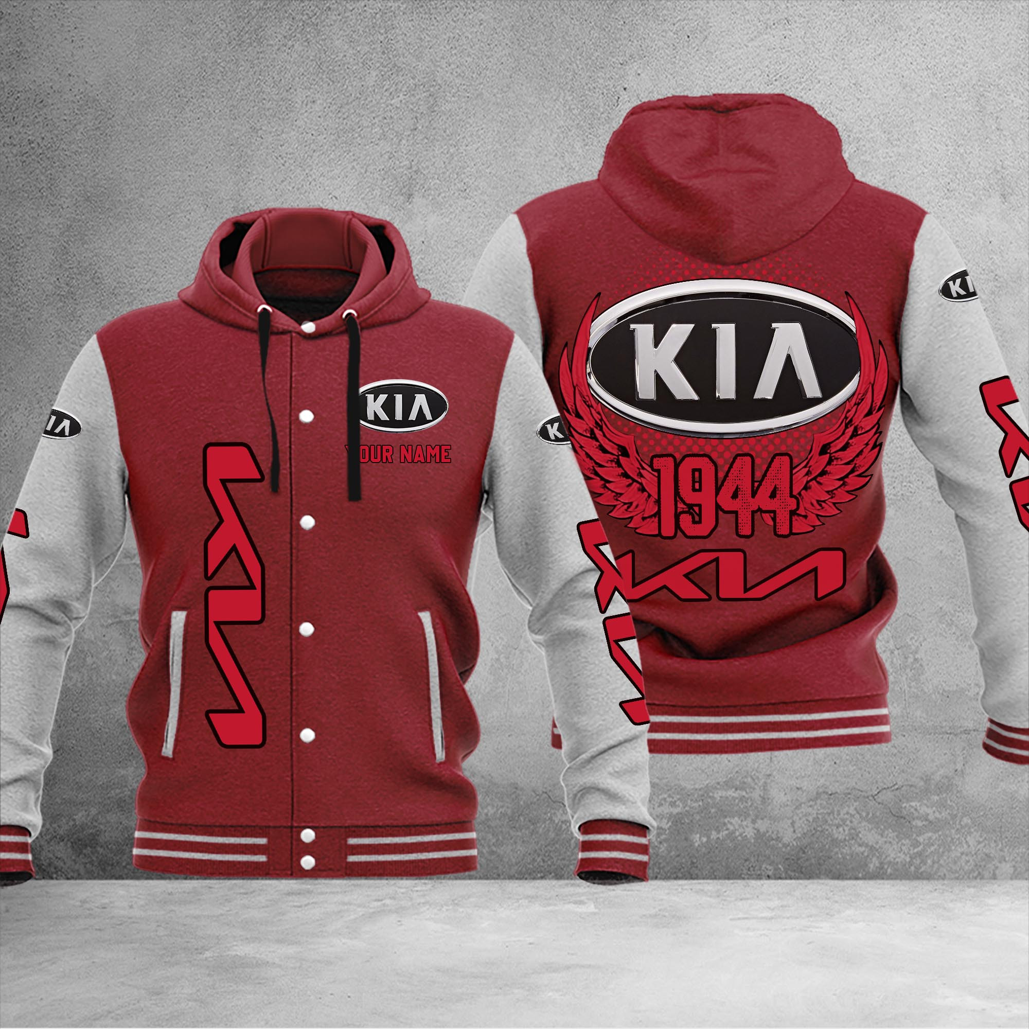 Kia DMHJ1052 Baseball Jacket Multicolor - Famjoys Kia DMHJ1052 Baseball Jacket Multicolor - Famjoys
