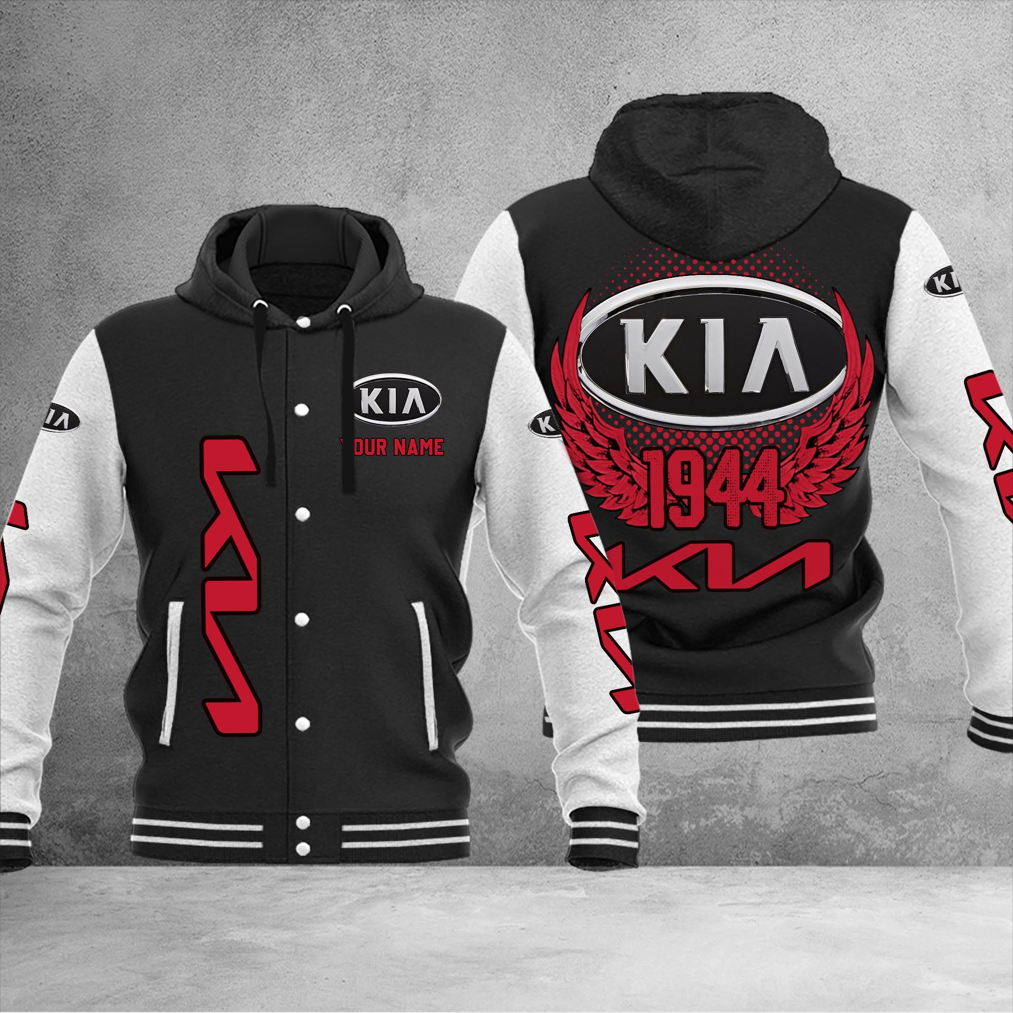 Kia DMHJ1052 Baseball Jacket Multicolor - Famjoys Kia DMHJ1052 Baseball Jacket Multicolor - Famjoys