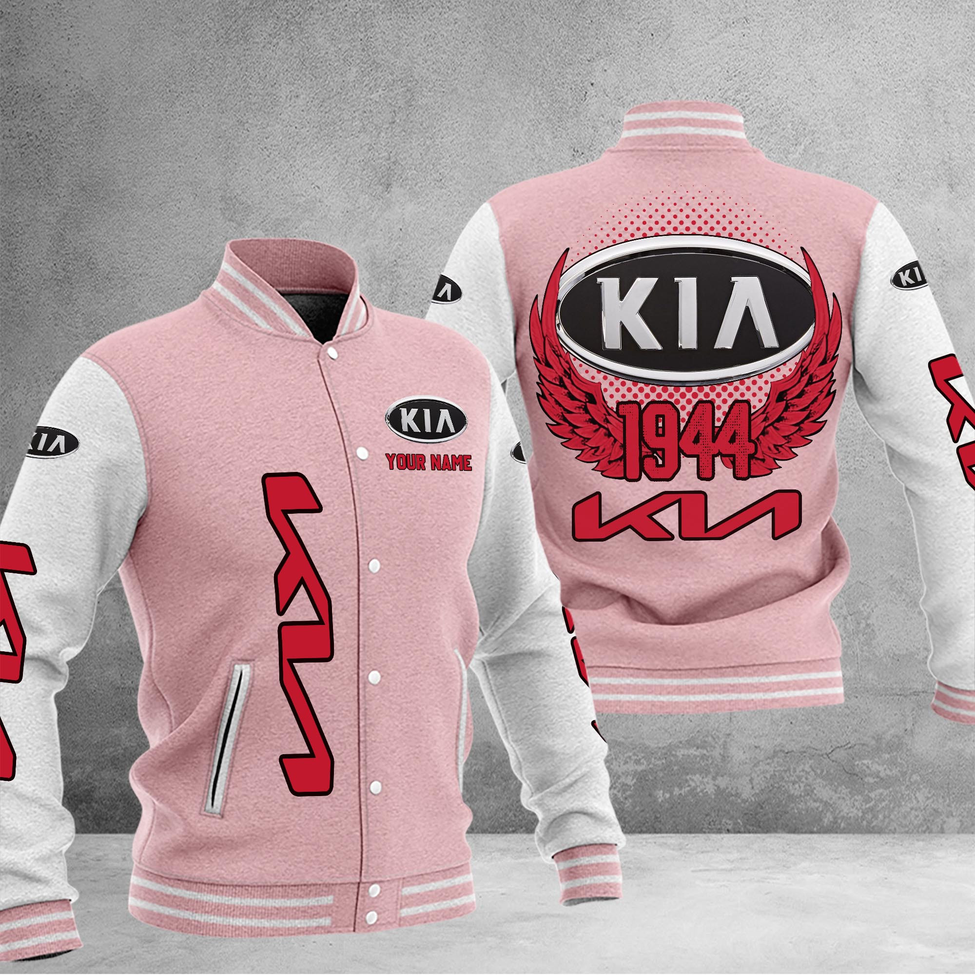 Kia DMHJ1052 Baseball Jacket Multicolor - Famjoys Kia DMHJ1052 Baseball Jacket Multicolor - Famjoys
