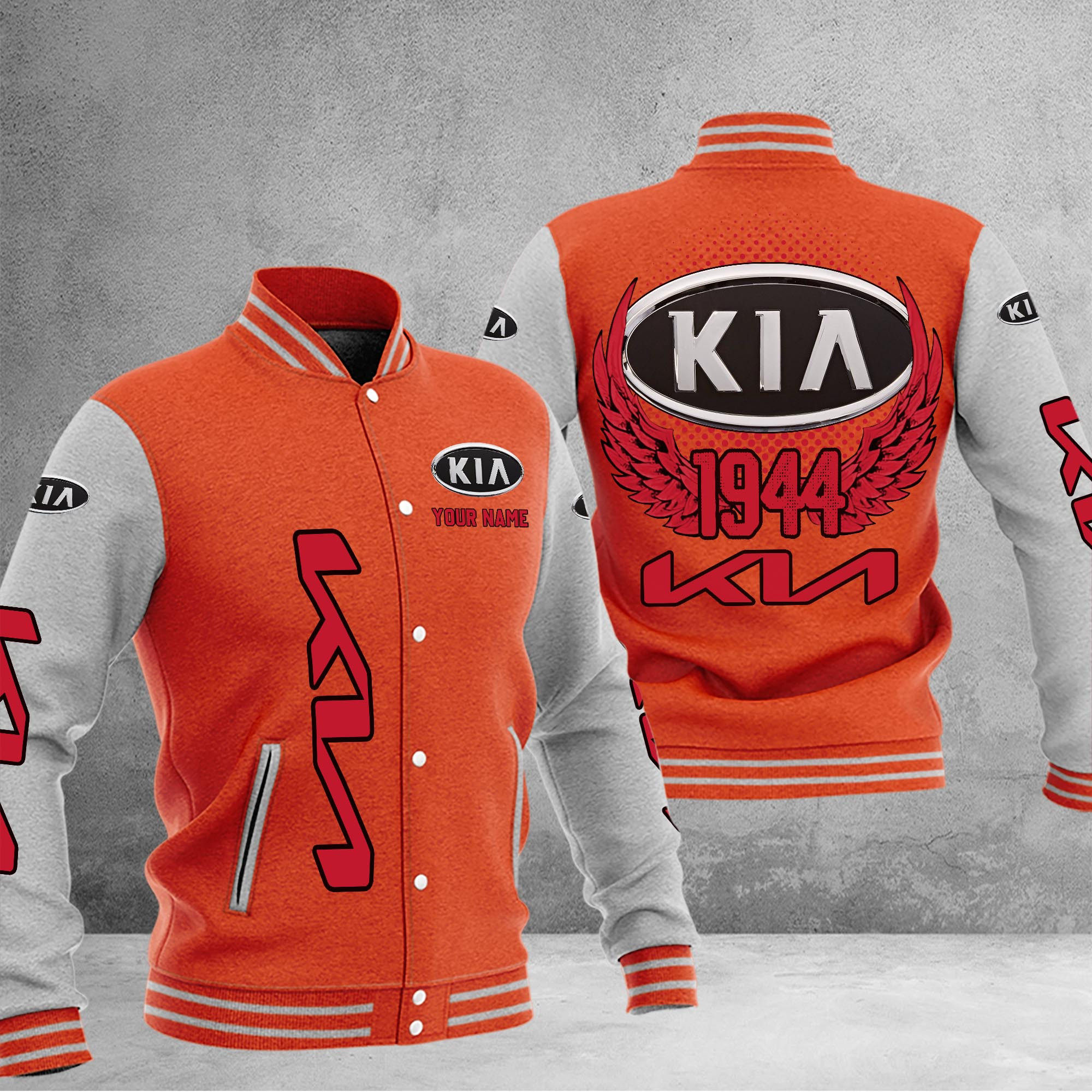 Kia DMHJ1052 Baseball Jacket Multicolor - Famjoys Kia DMHJ1052 Baseball Jacket Multicolor - Famjoys